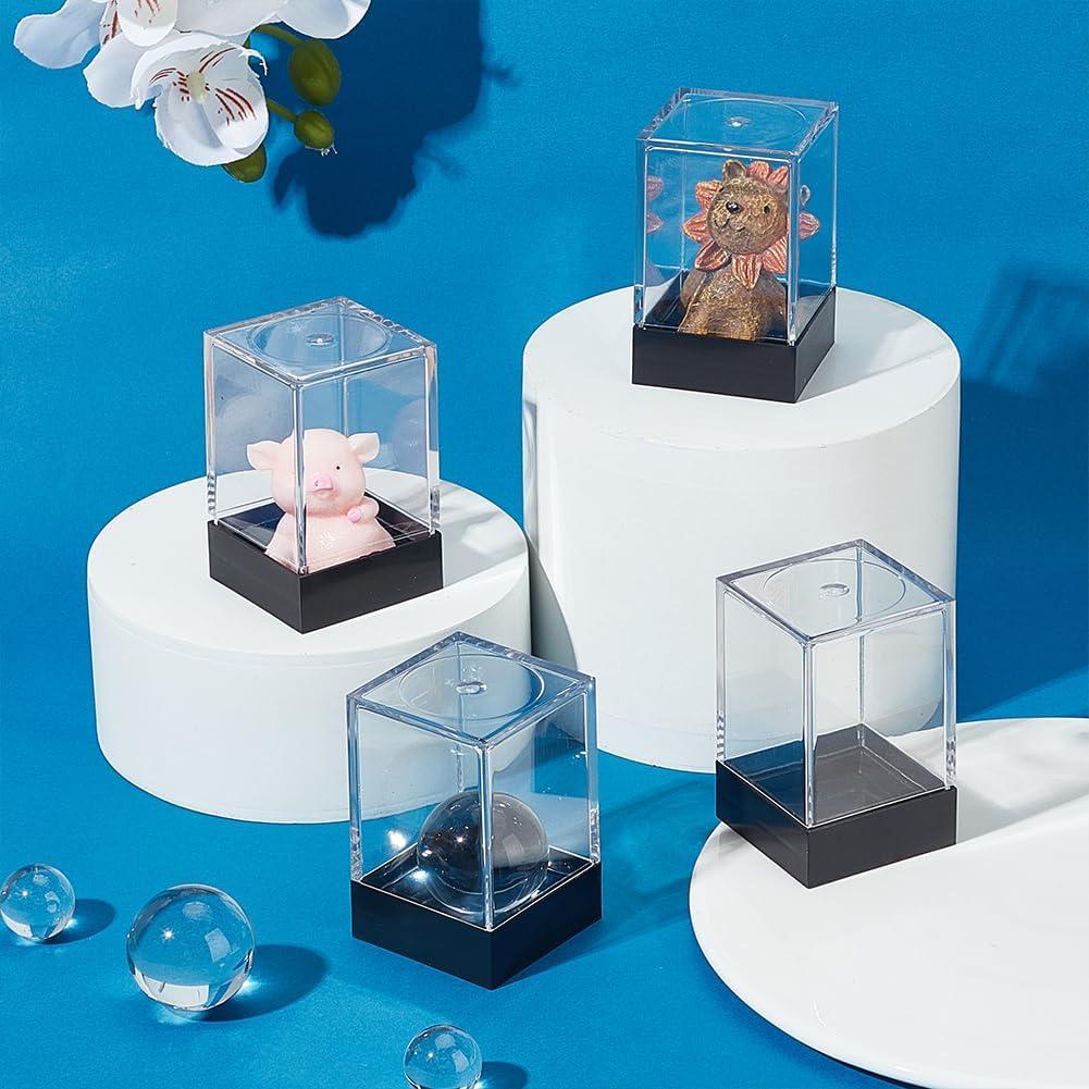 Caja de Exhibición Plástica FINGERINSPIRE 4 Pcs 3.81x3.81x6.86cm