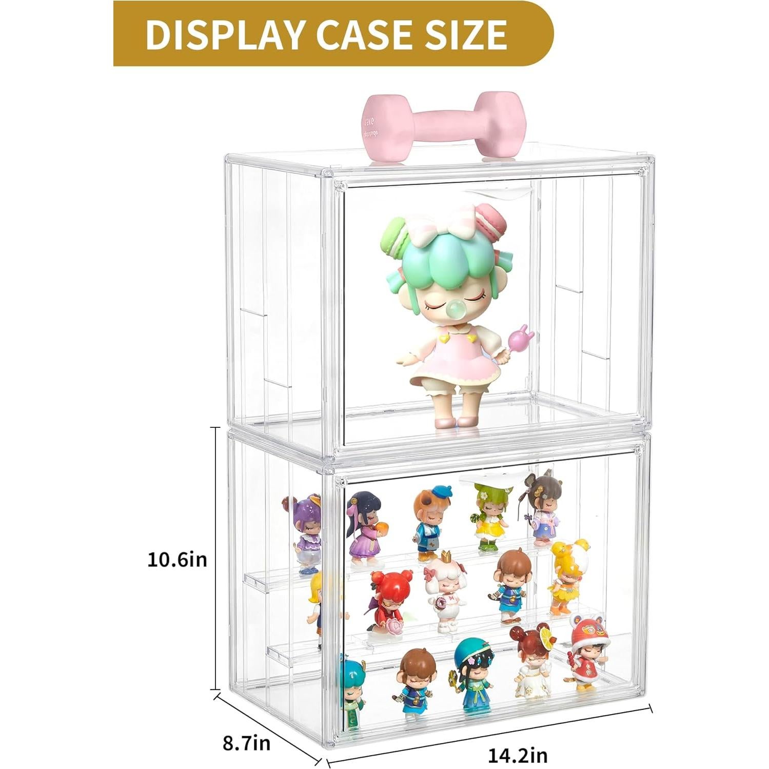 Caja de Exhibición Acrílica LXLXXL 3 Niveles Apilable 25x37cm