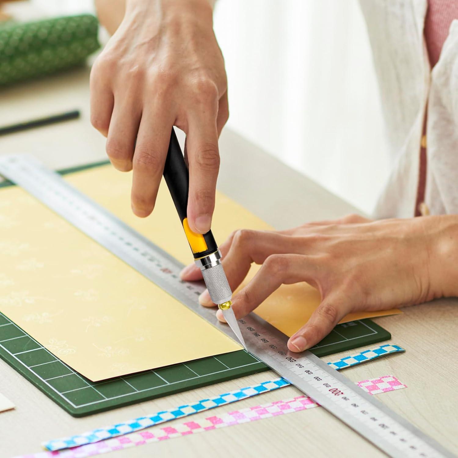 Conjunto de cuchillos de hobby WRAPXPERT 2PCS con 20 cuchillas