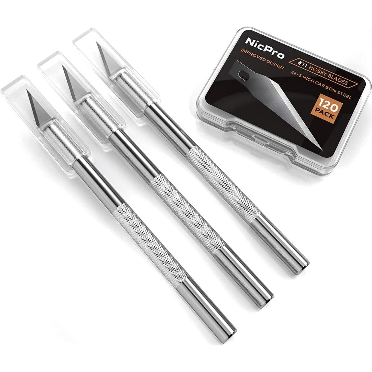 Juego de Cuchillos de Hobby Nicpro 123 PCS con Repuestos SK-5