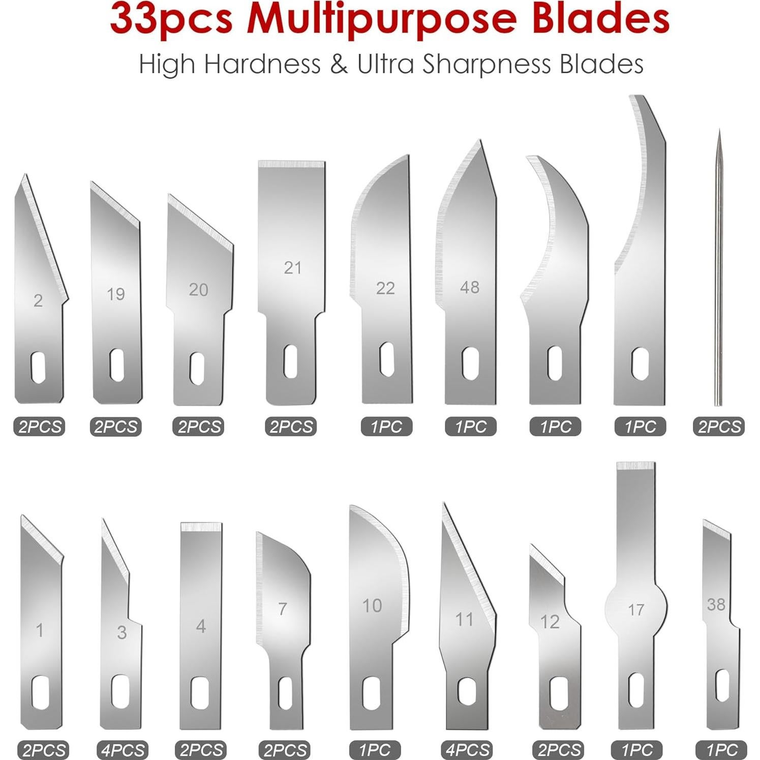 Set de Cuchillos de Precisión FASTPRO 40 Piezas con Accesorios