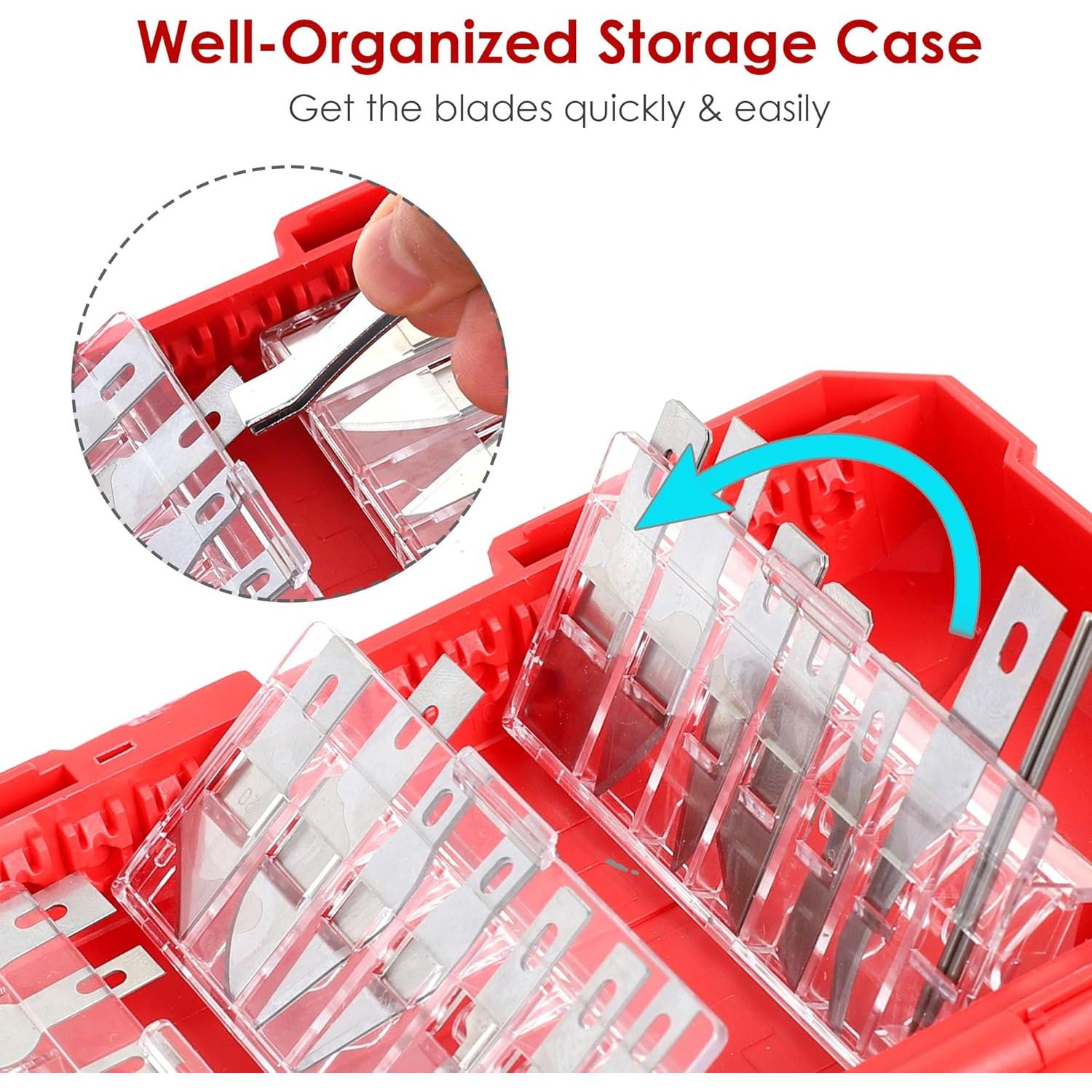 Set de Cuchillos de Precisión FASTPRO 40 Piezas con Accesorios