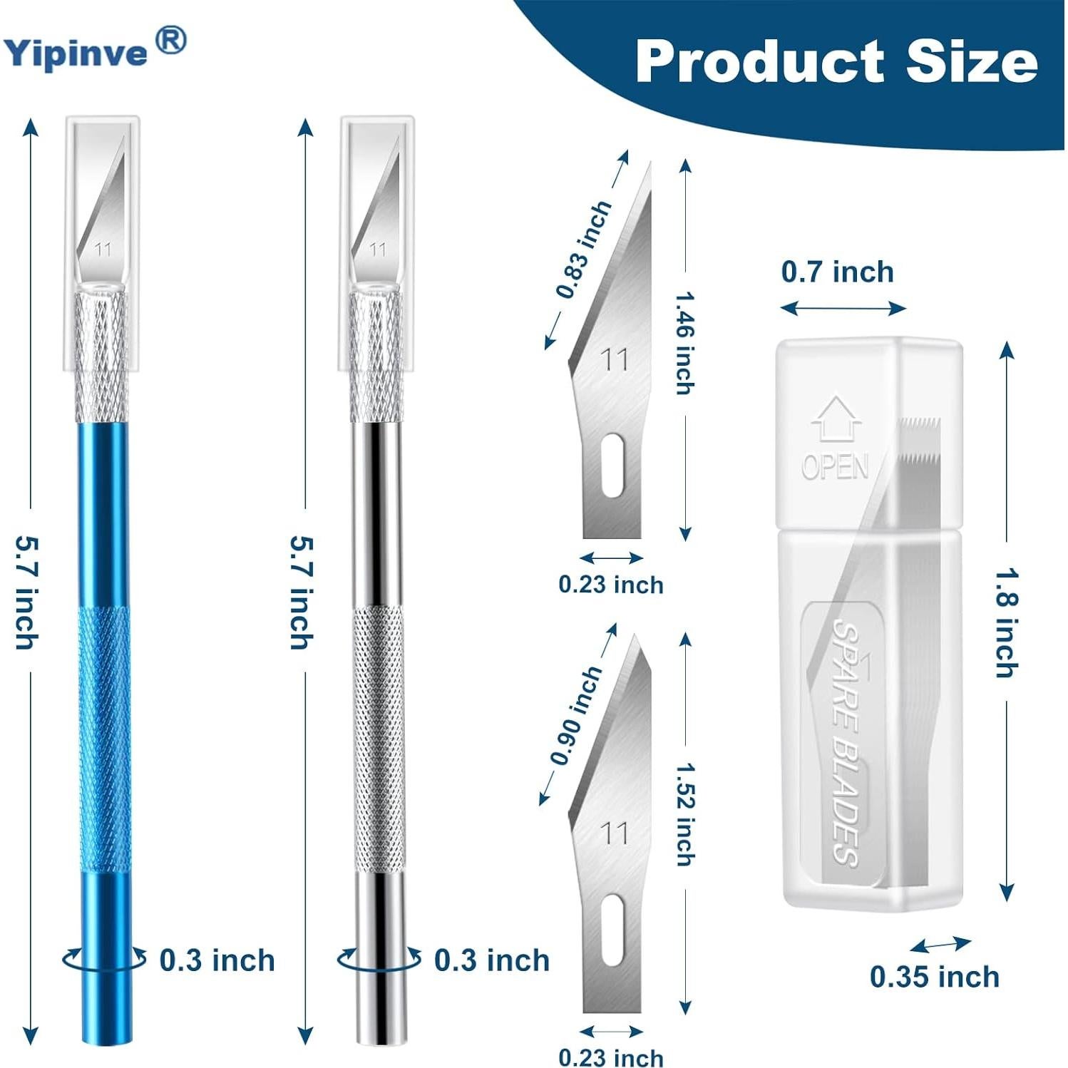 Juego de Cuchillos de Manualidades Yipinve 62PCS - Acero Carbono