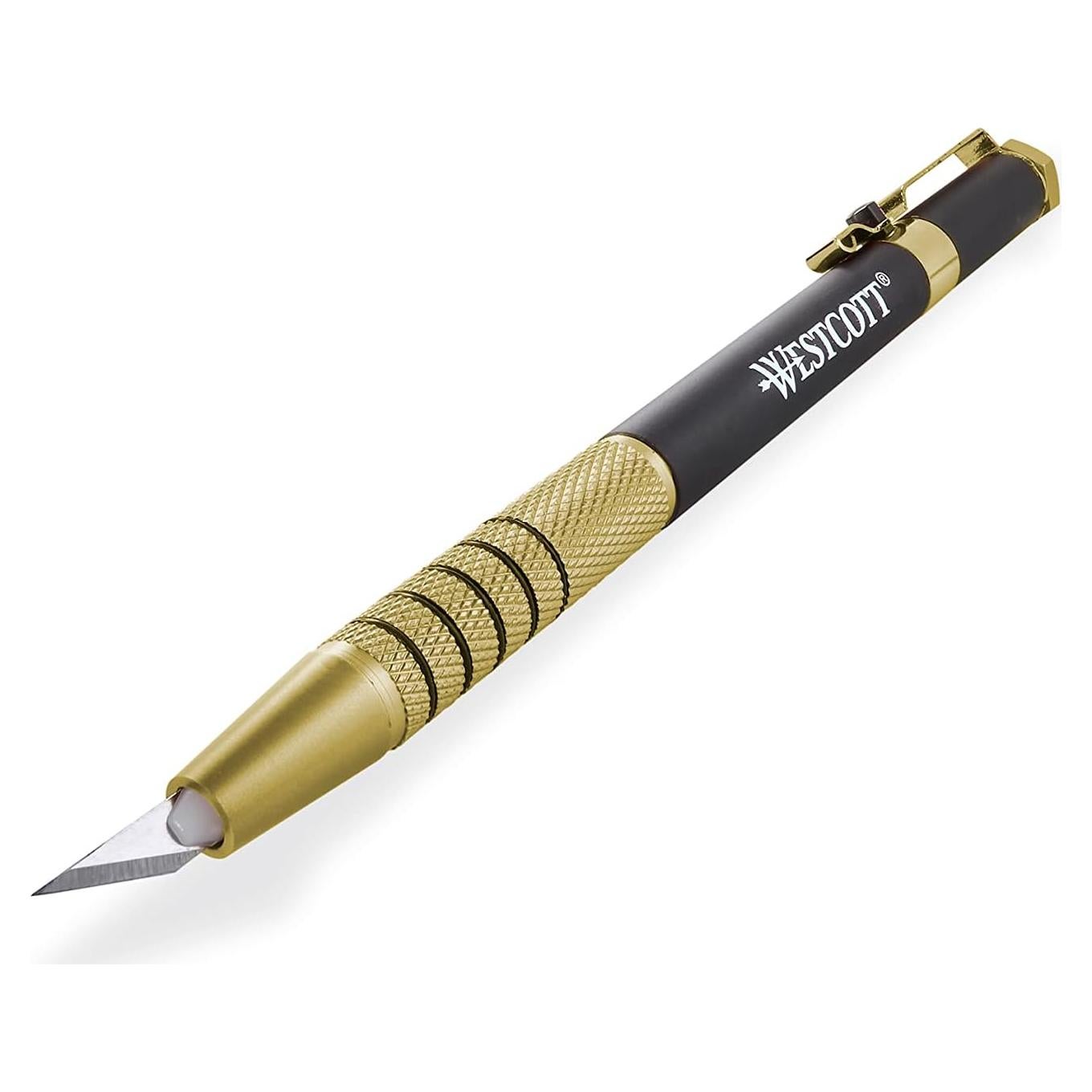 Cuchillo de Hobby Retráctil Westcott 17314 CarboTitanium Dorado