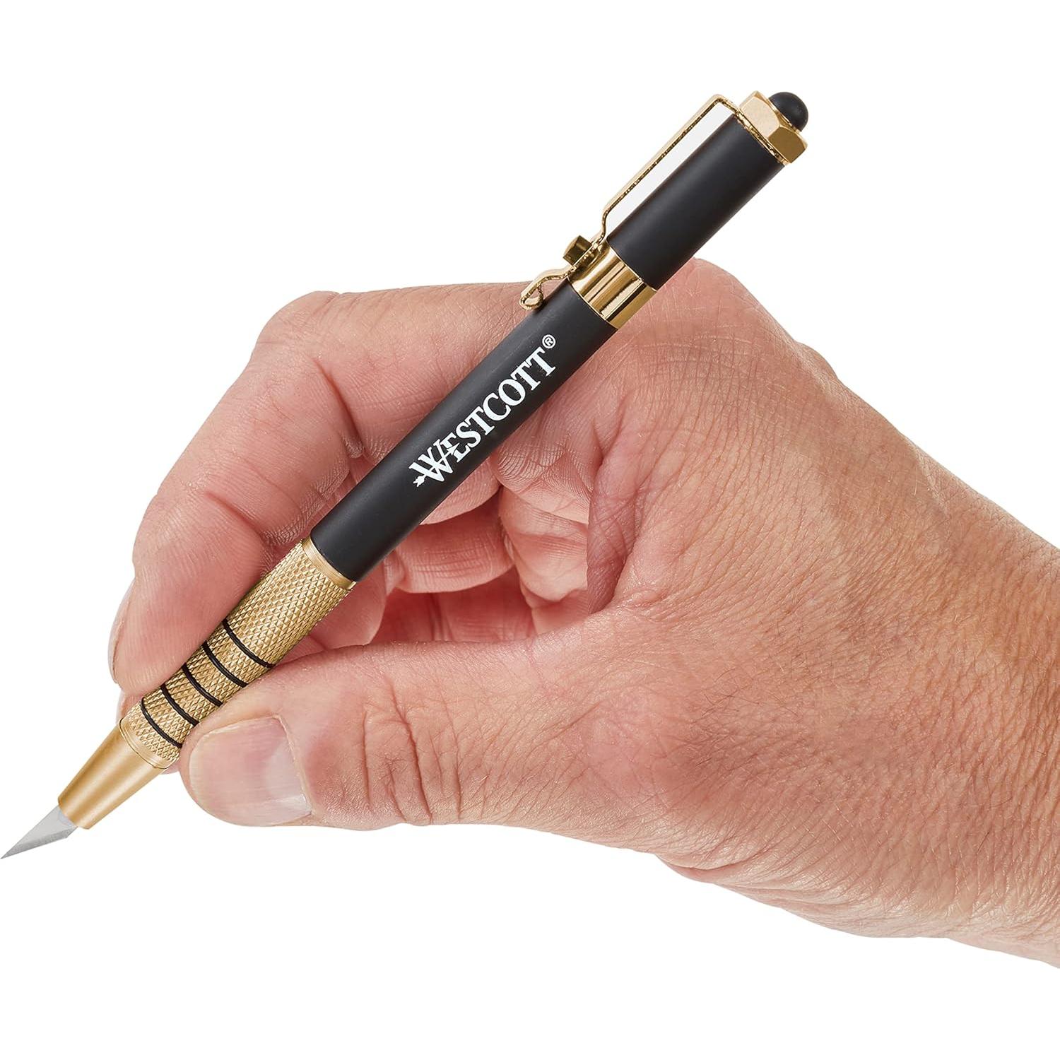 Cuchillo de Hobby Retráctil Westcott 17314 CarboTitanium Dorado