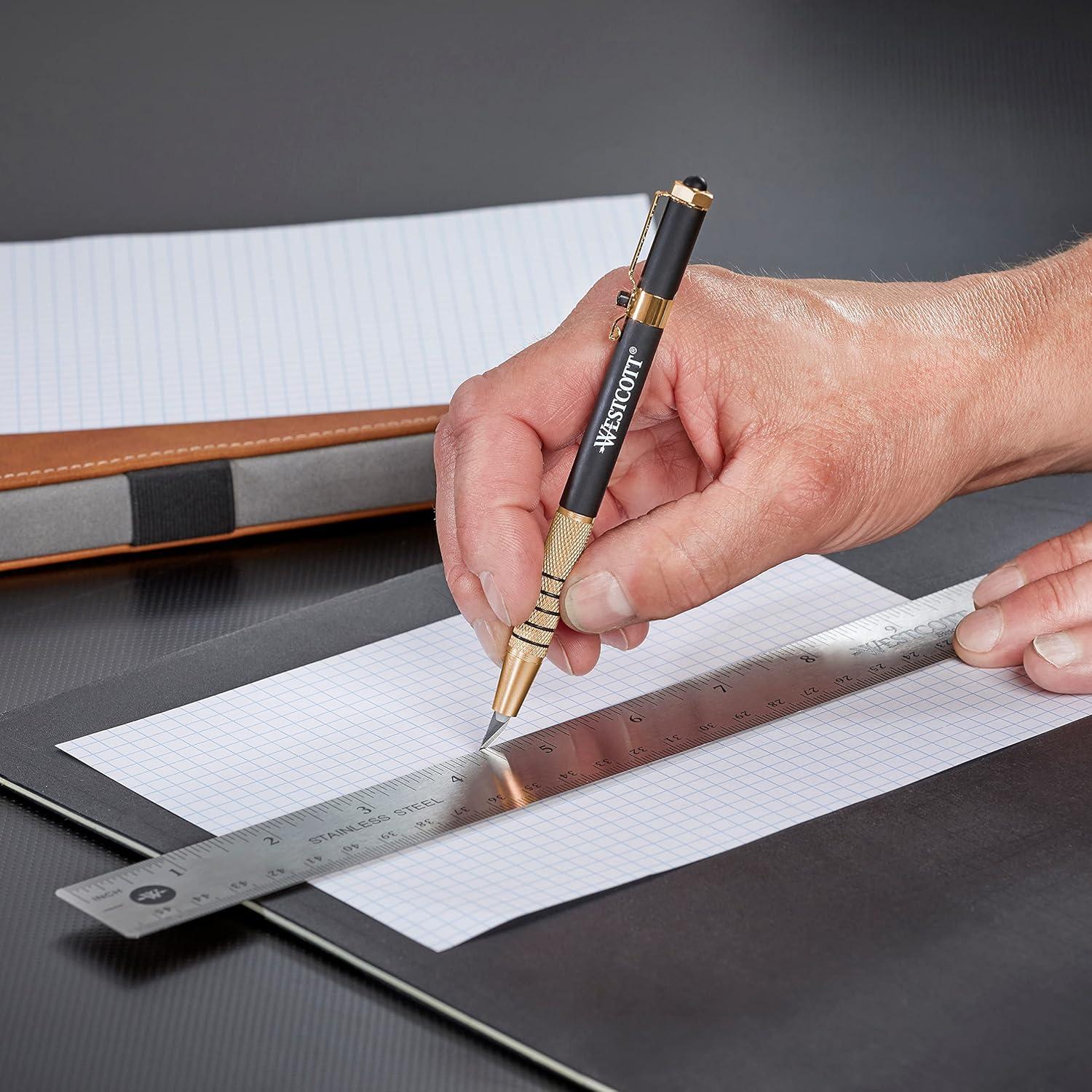 Cuchillo de Hobby Retráctil Westcott 17314 CarboTitanium Dorado