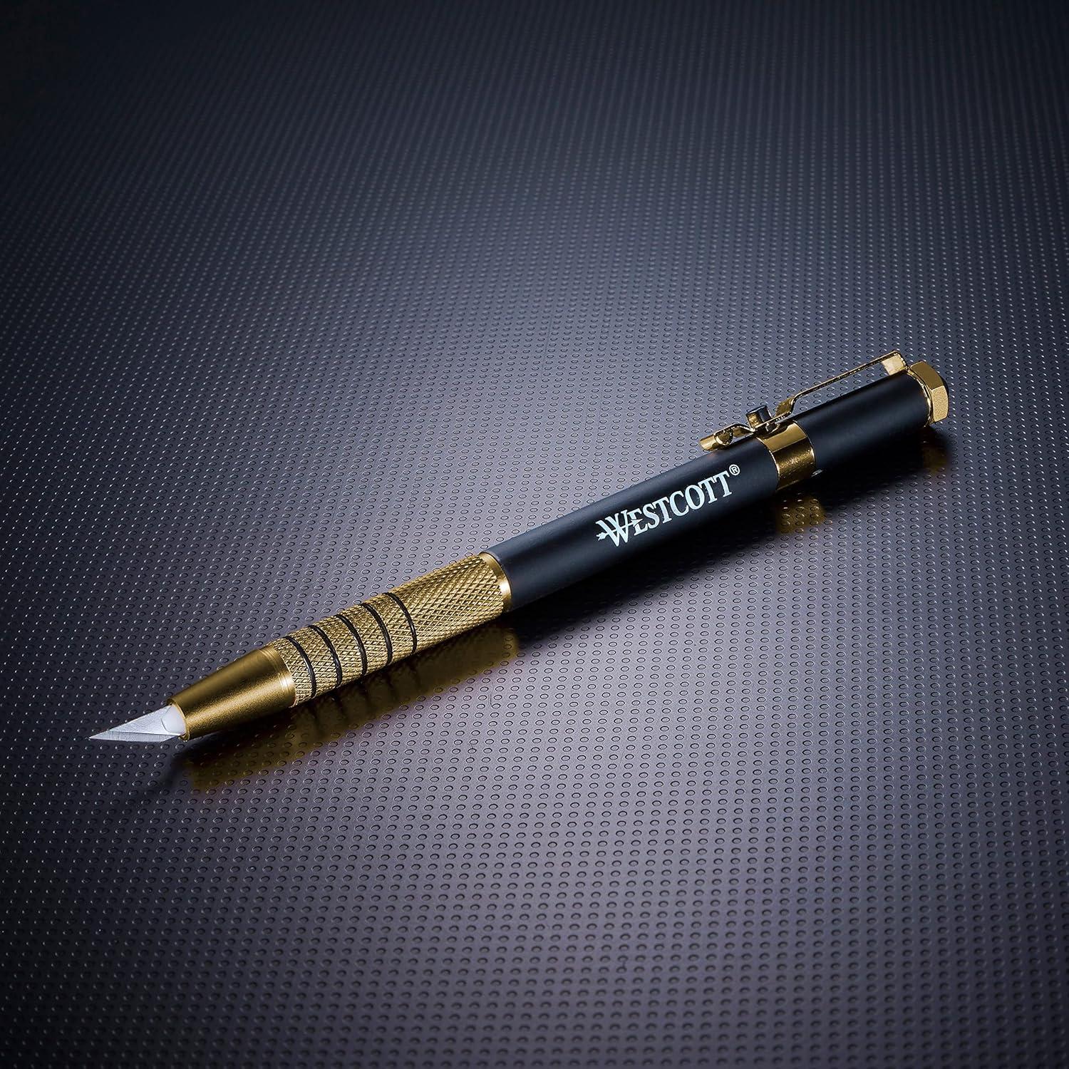 Cuchillo de Hobby Retráctil Westcott 17314 CarboTitanium Dorado