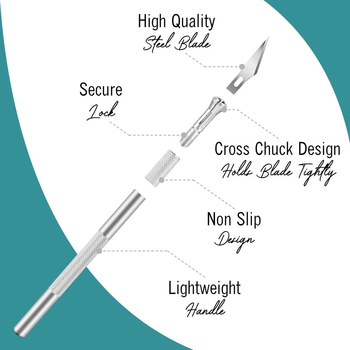 Juego de Cuchillos de Precisión Exacto - 3 Cuchillos Metal 14.73cm