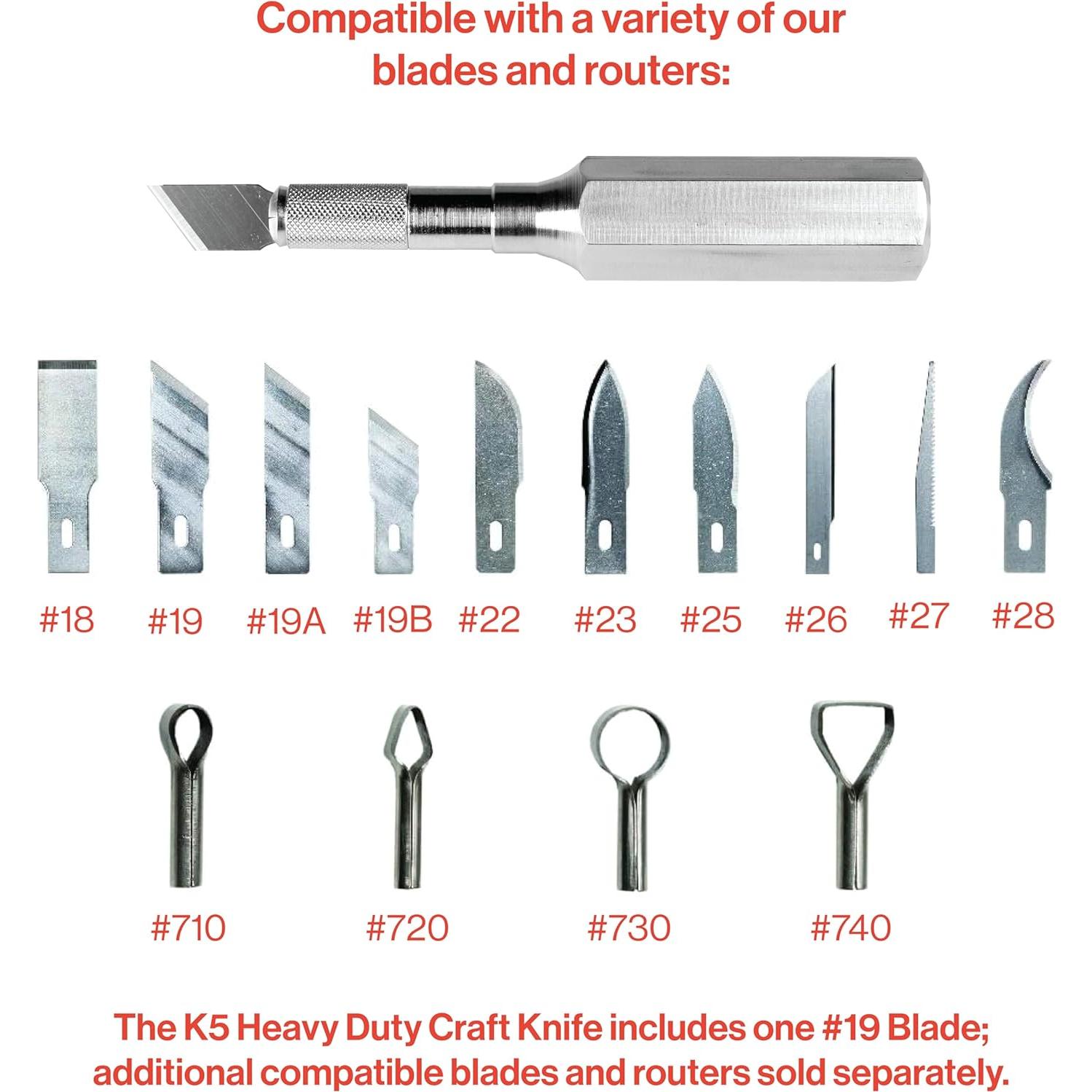 Cuchillo de Precisión K6 Excel Blades - Mango Metálico 12cm