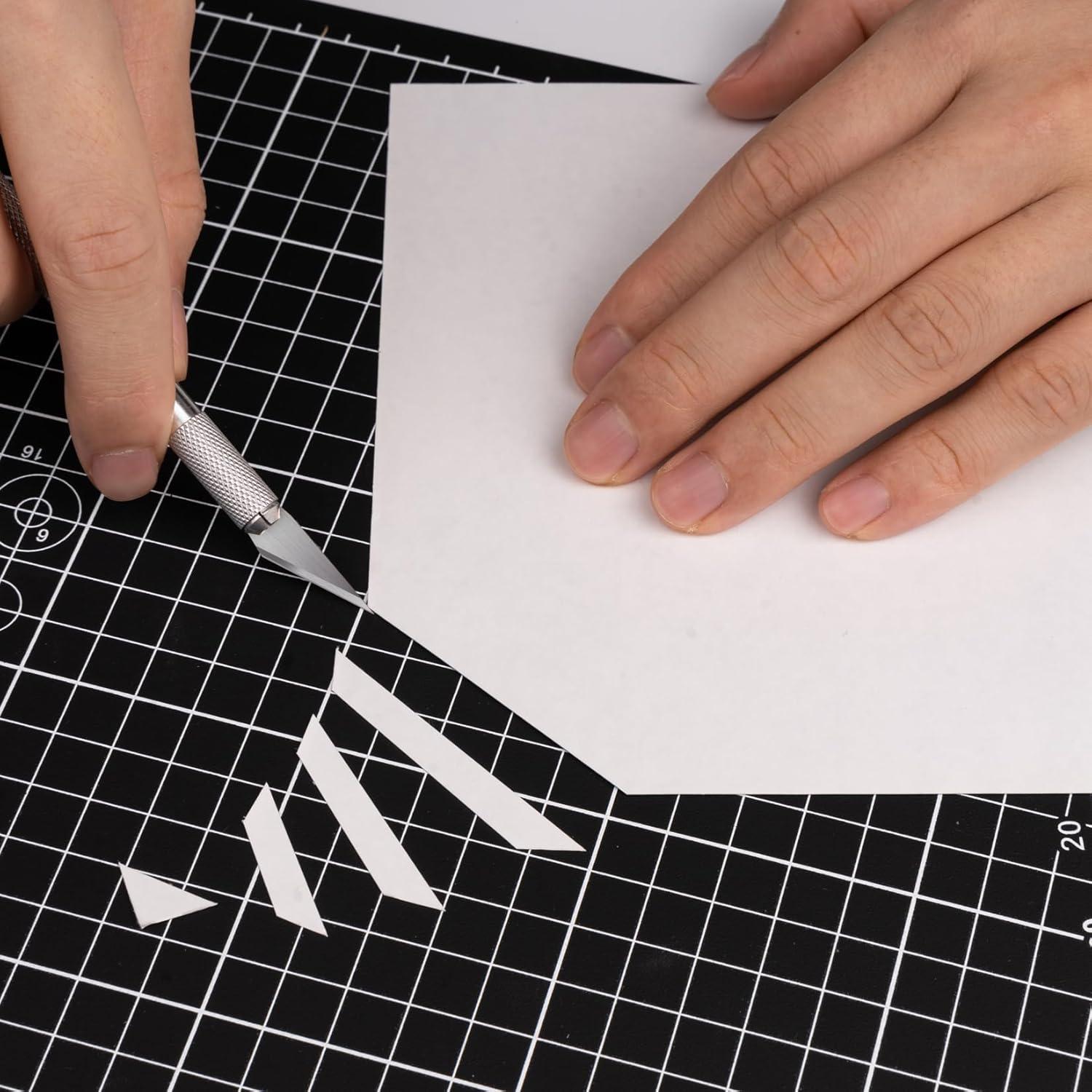 Cuchillo de Manualidades DIYSELF con 11 Cuchillas y Almohadilla A5