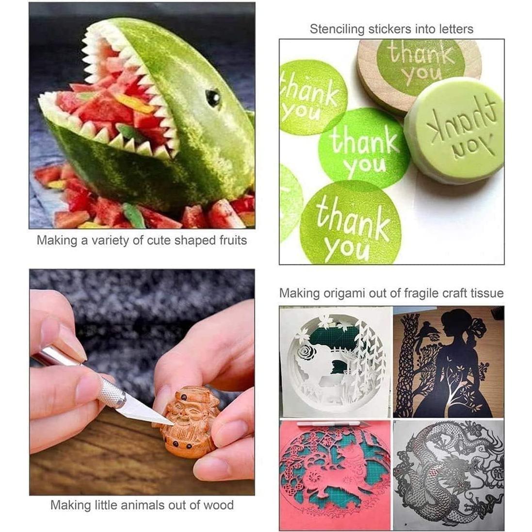 Cuchillo de Manualidades DIYSELF con 11 Cuchillas y Almohadilla A5