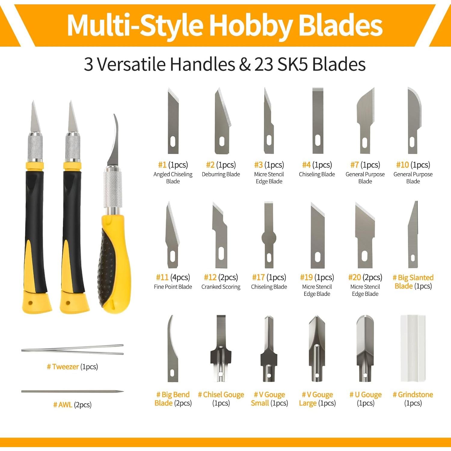 Juego de cuchillos de precisión JIAN 30 piezas para manualidades