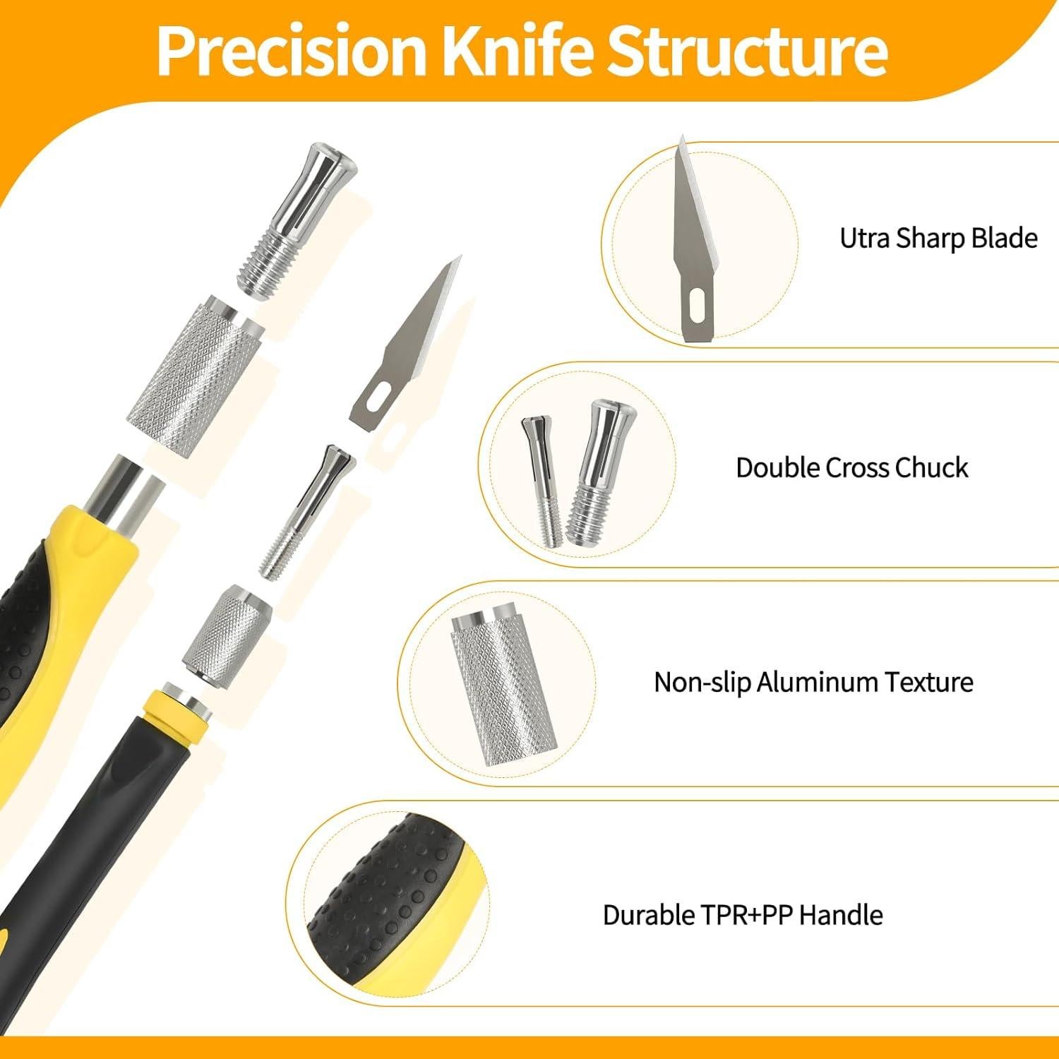 Juego de cuchillos de precisión JIAN 30 piezas para manualidades