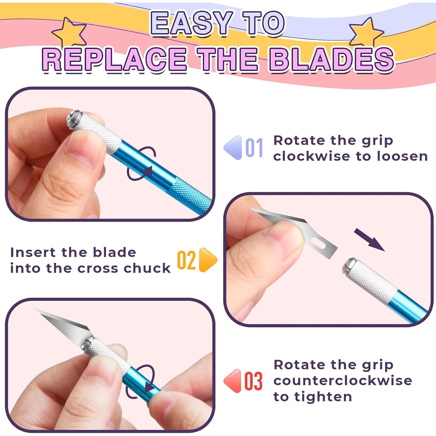 Set de Cuchillos Exactos DIYSELF 50 Piezas Negro