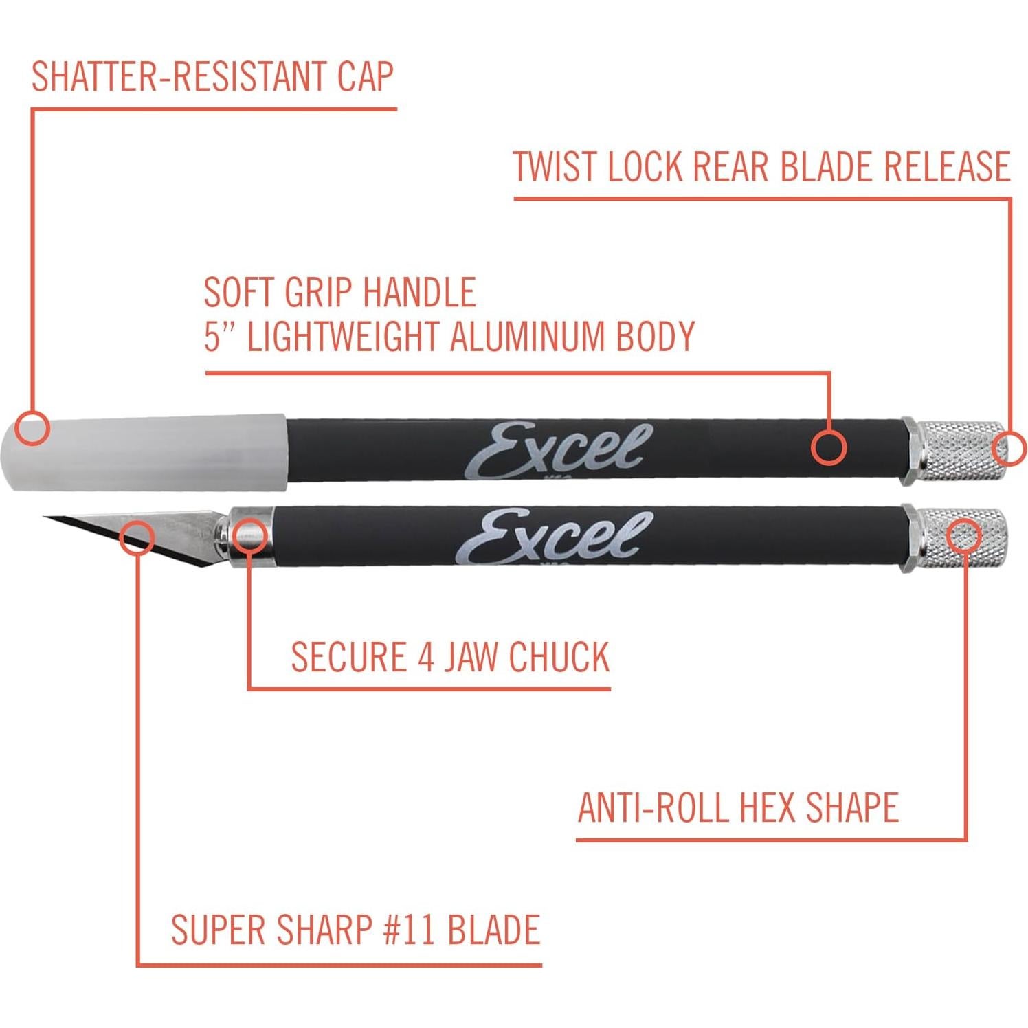 Juego de cuchillos de manualidades Excel Blades K18 - 2 paquetes