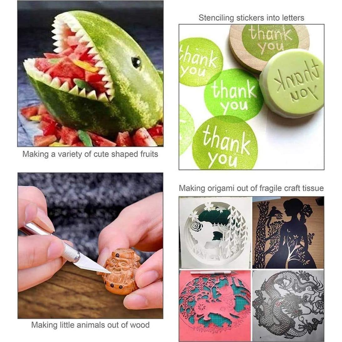 Juego de Cuchillos de Manualidades DIYSELF - 1 Cuchillo Exacto y 8 Utilitarios