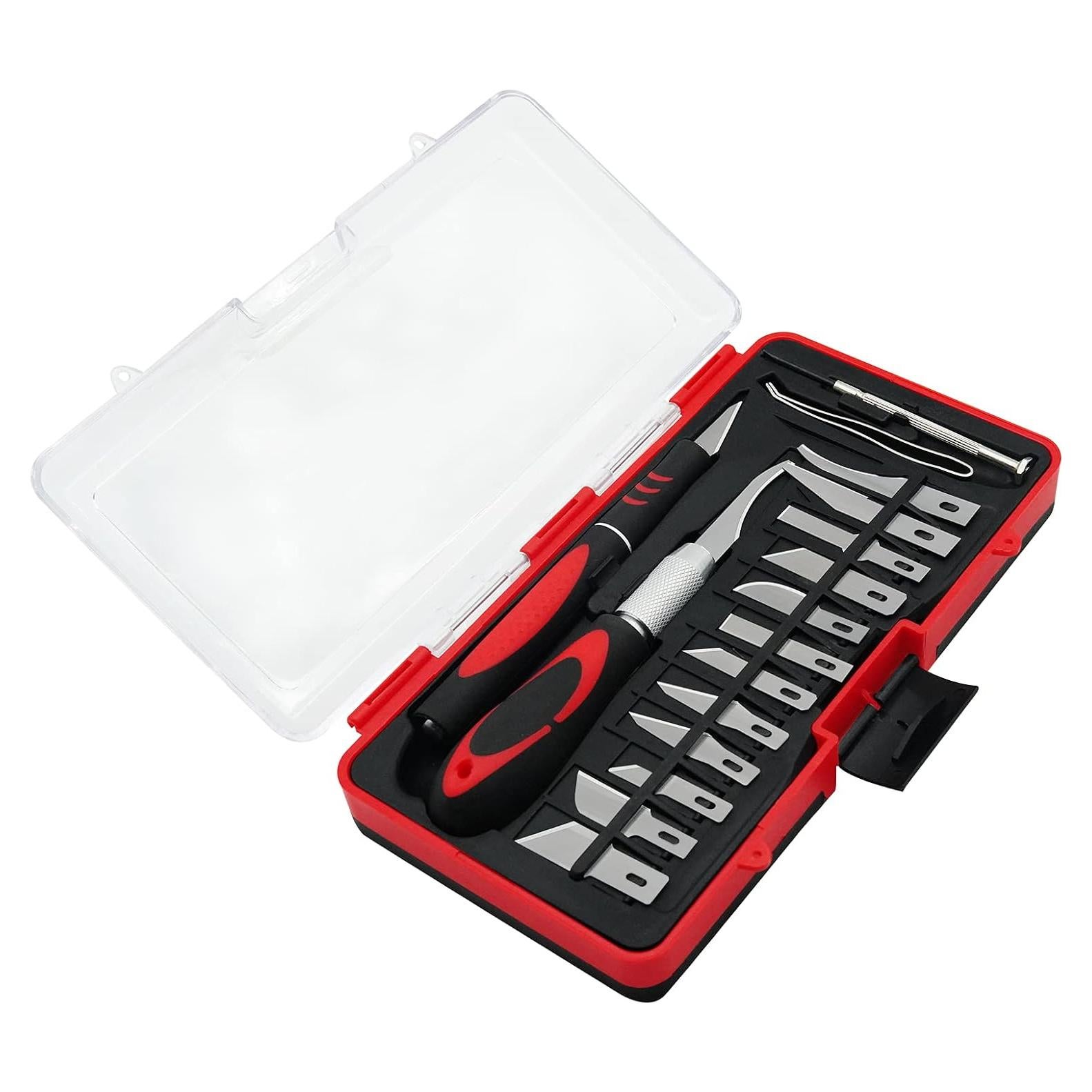 Juego de 19 Cuchillos de Manualidades MANUFORE con Mango Antideslizante