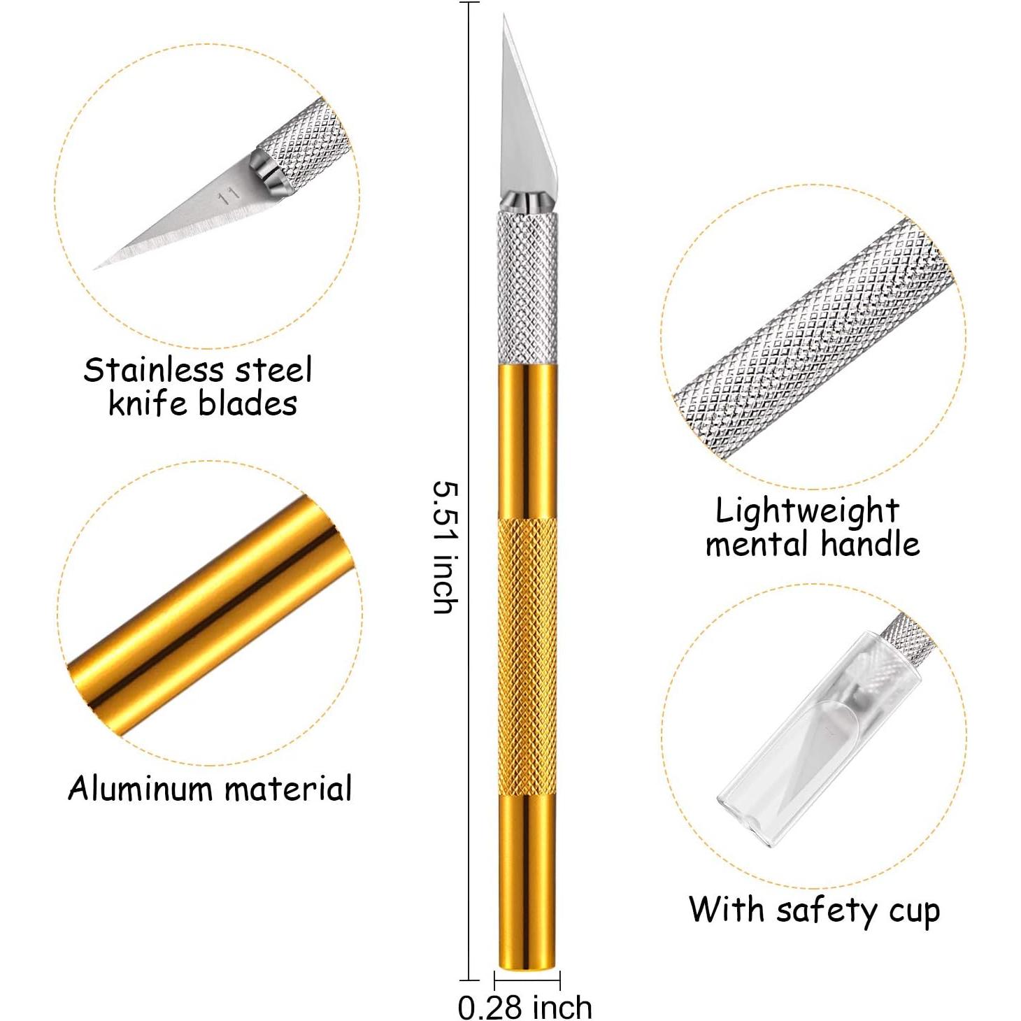 15 Cuchillos de Precisión Mudder para Manualidades 14 cm Multicolor