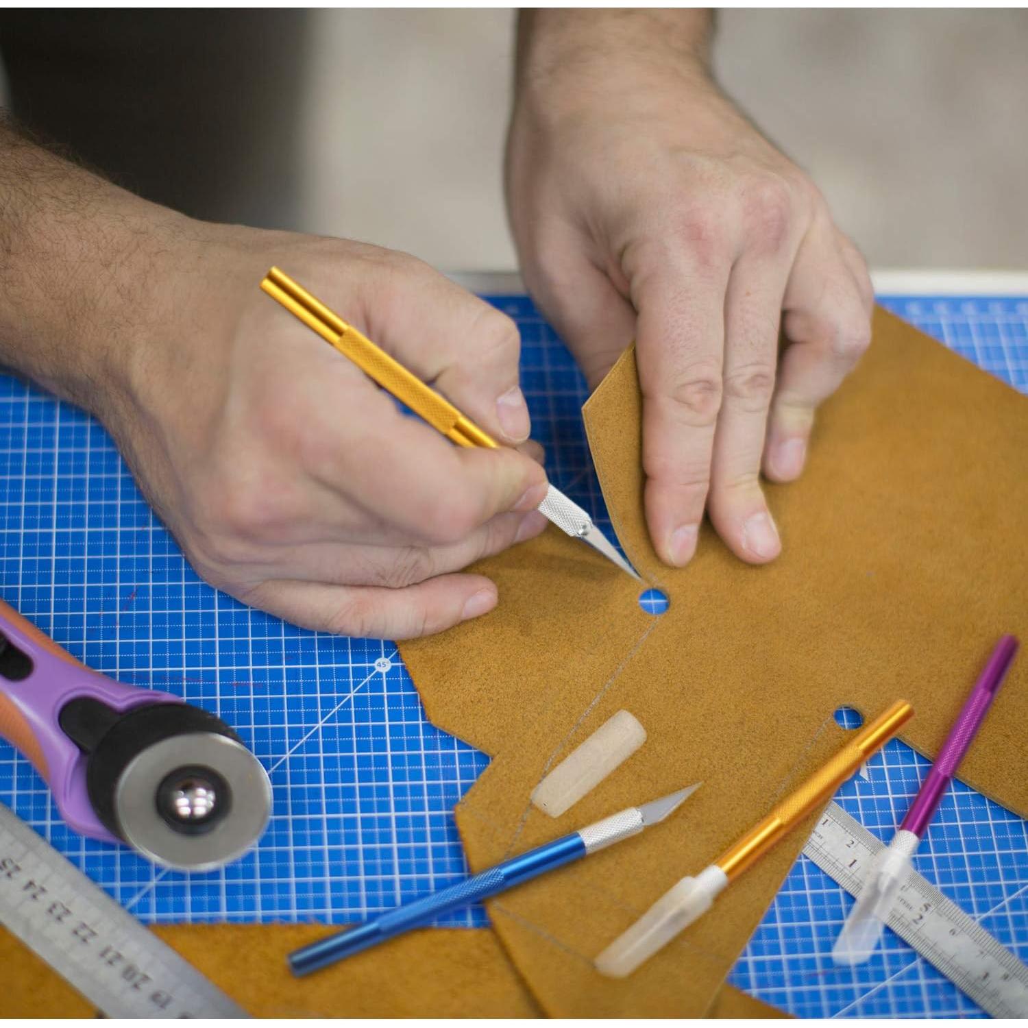 15 Cuchillos de Precisión Mudder para Manualidades 14 cm Multicolor