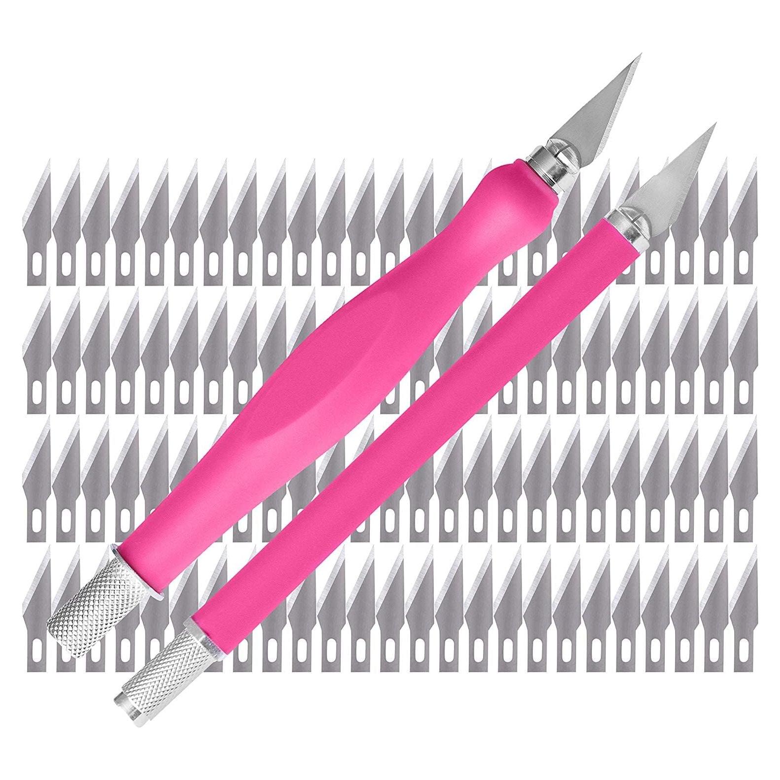 Conjunto de Cuchillos de Manualidades W.A. Portman Rosa 2 Pzs