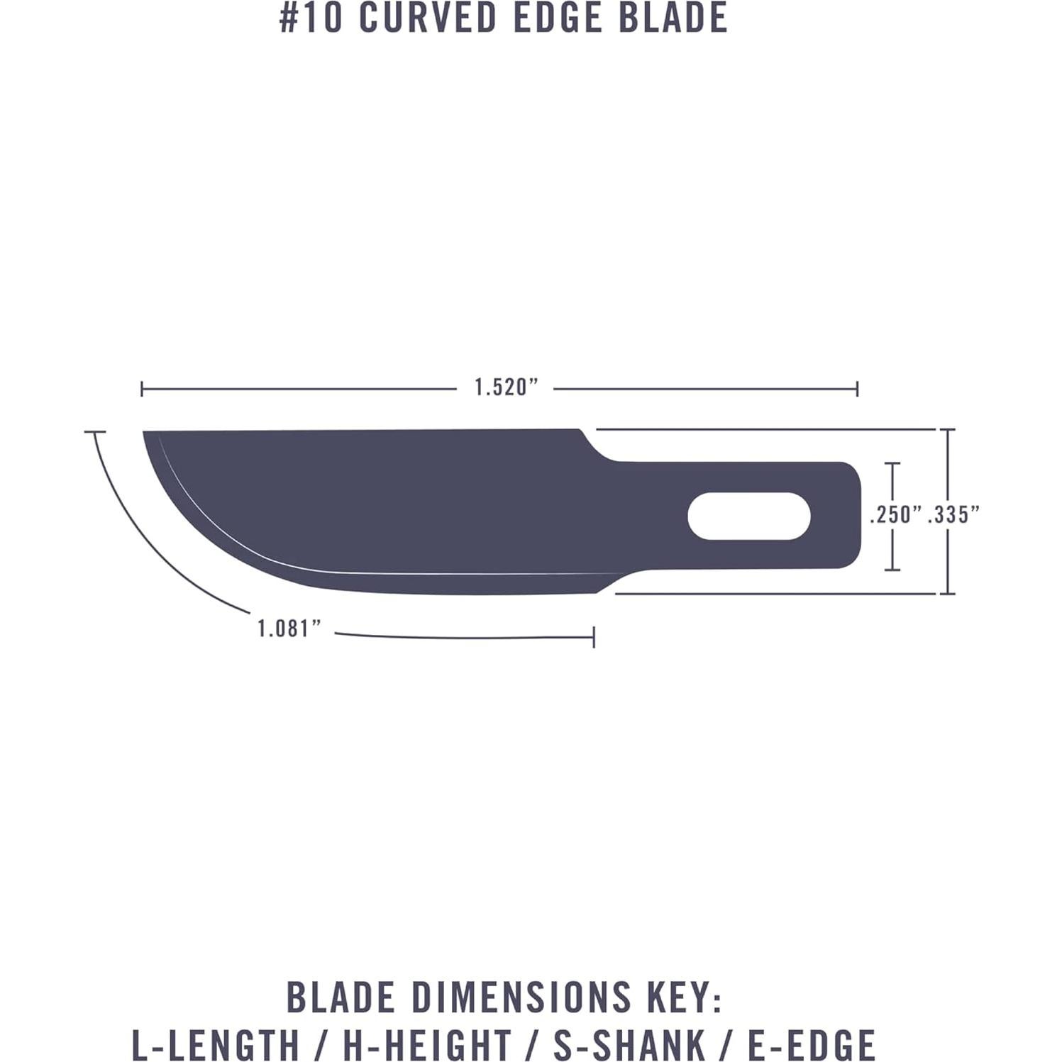 Cuchillas de Repuesto Excel Blades #10 Curvadas 50 PCS