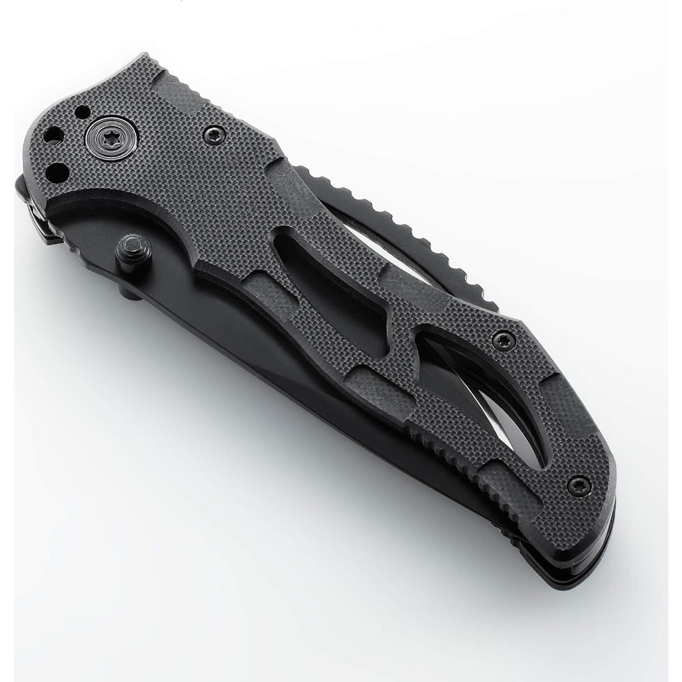 Cuchillo de bolsillo personalizado COSAS RECORDADAS negro 20.32 cm