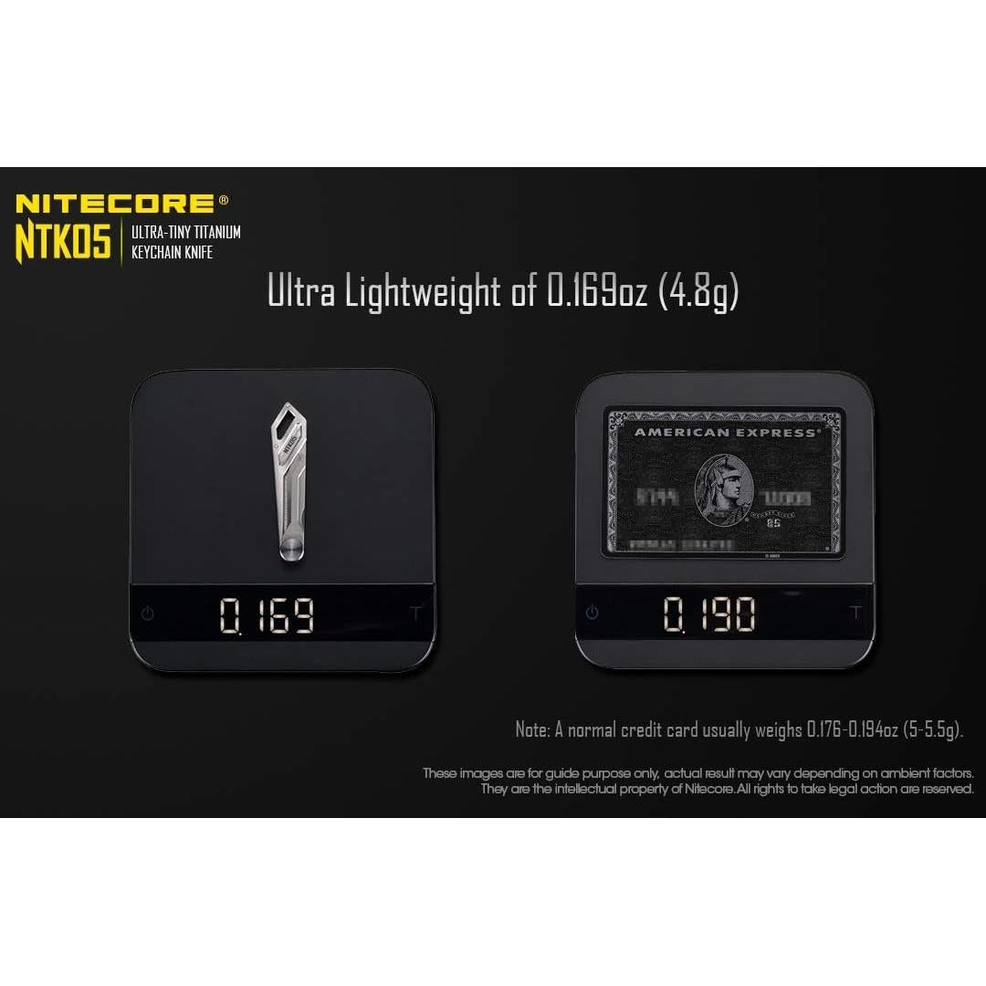 Cuchillo Plegable Nitecore NTK05 de Titanio EDC 10.16 cm