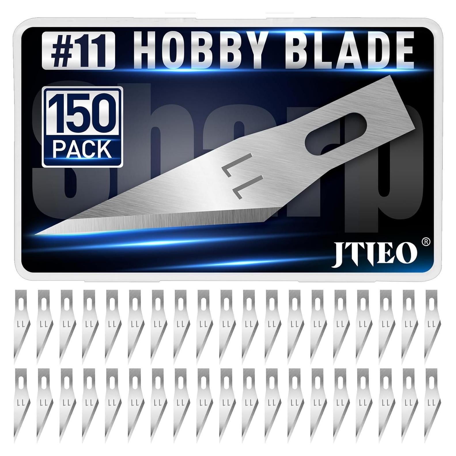 Cuchillas de Cuchillo Exacto JTIEO 150 Piezas #11 Acero Carbono