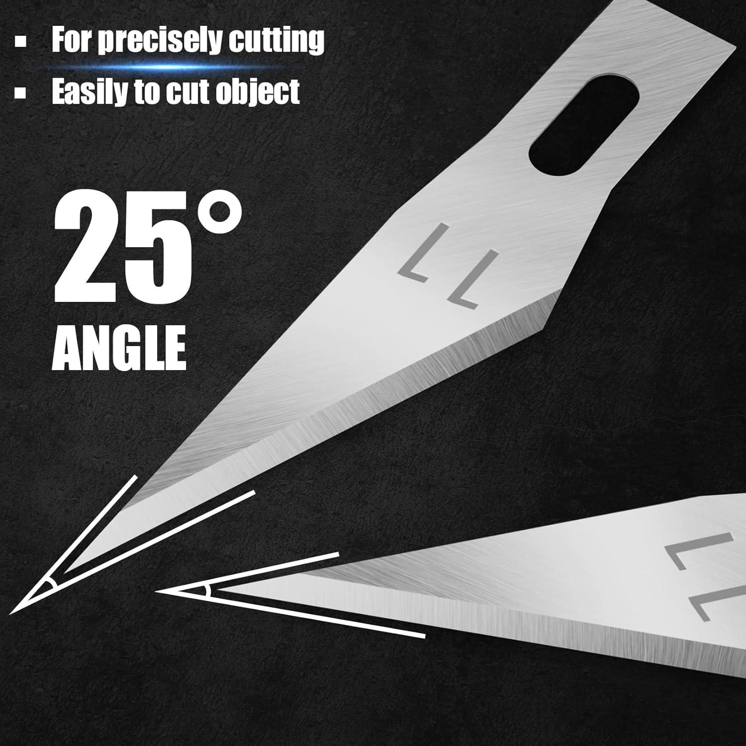 Cuchillas de Cuchillo Exacto JTIEO 150 Piezas #11 Acero Carbono