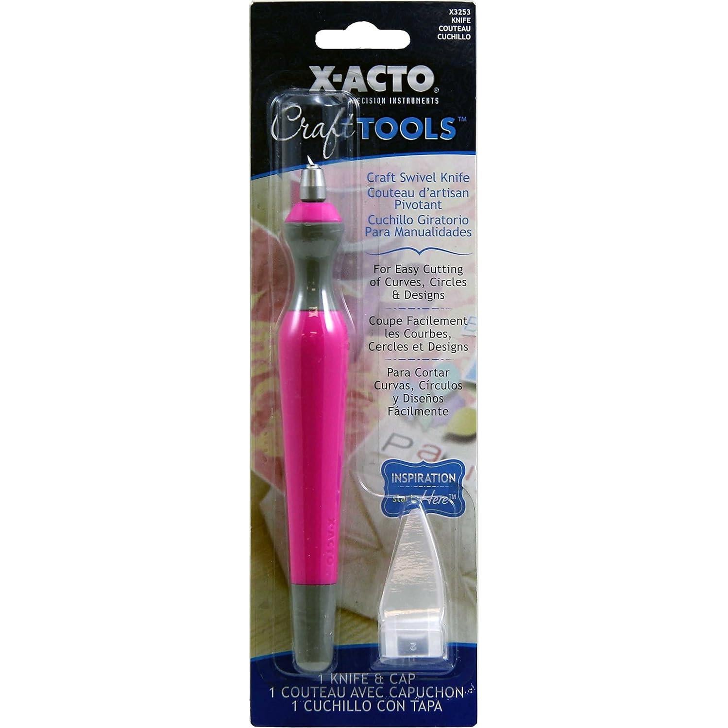 Cuchillo de giro X-Acto Rosa 21.1 cm para manualidades