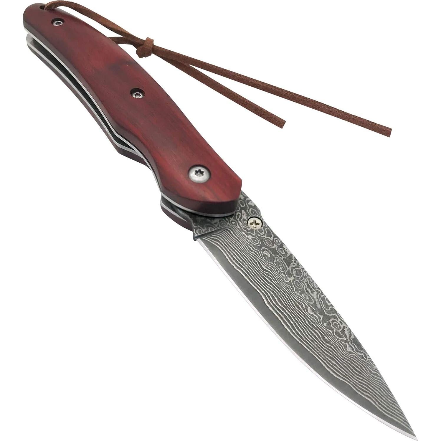 Cuchillo Plegable ALBATROSS HGDK004 Acero Damasco 71 Capas