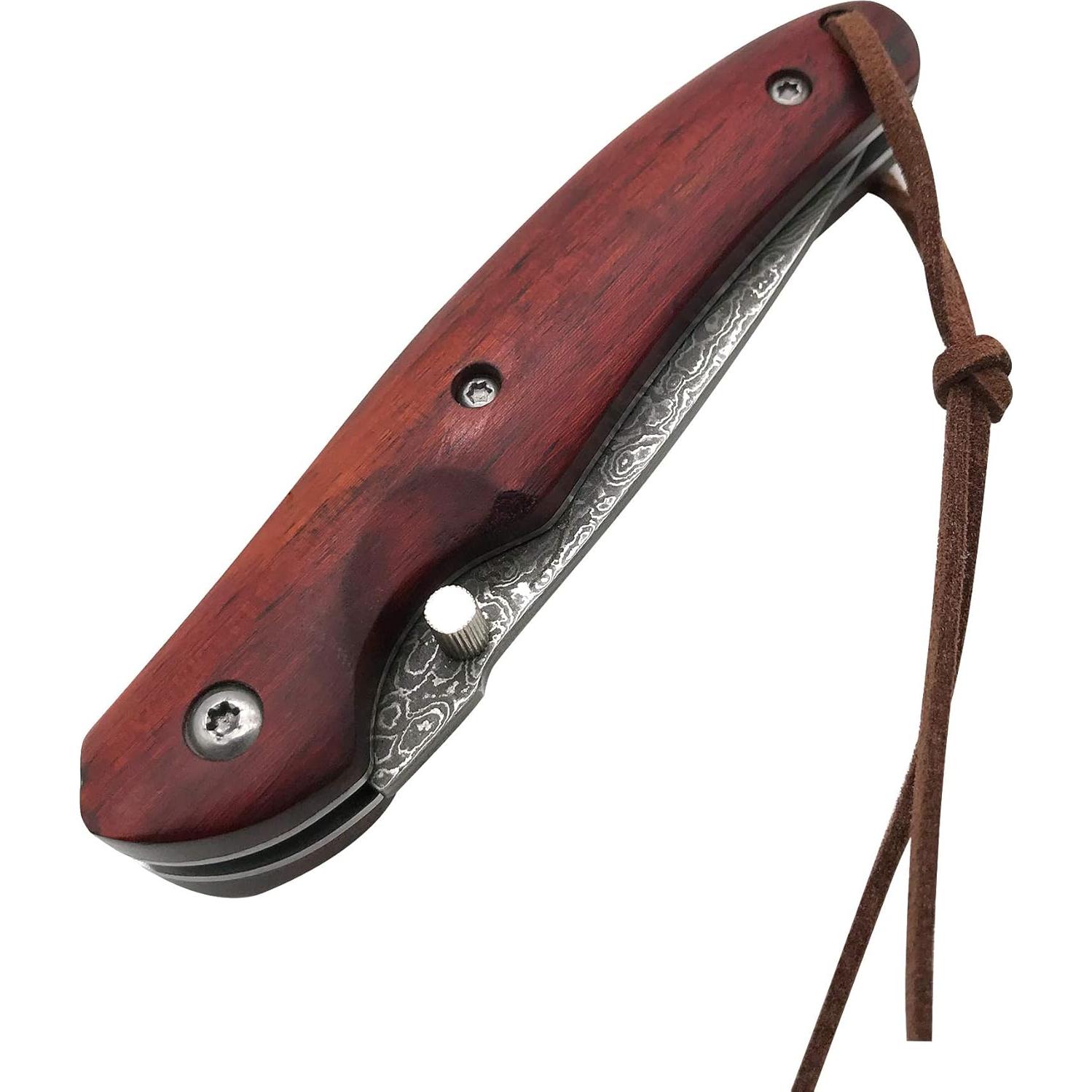 Cuchillo Plegable ALBATROSS HGDK004 Acero Damasco 71 Capas