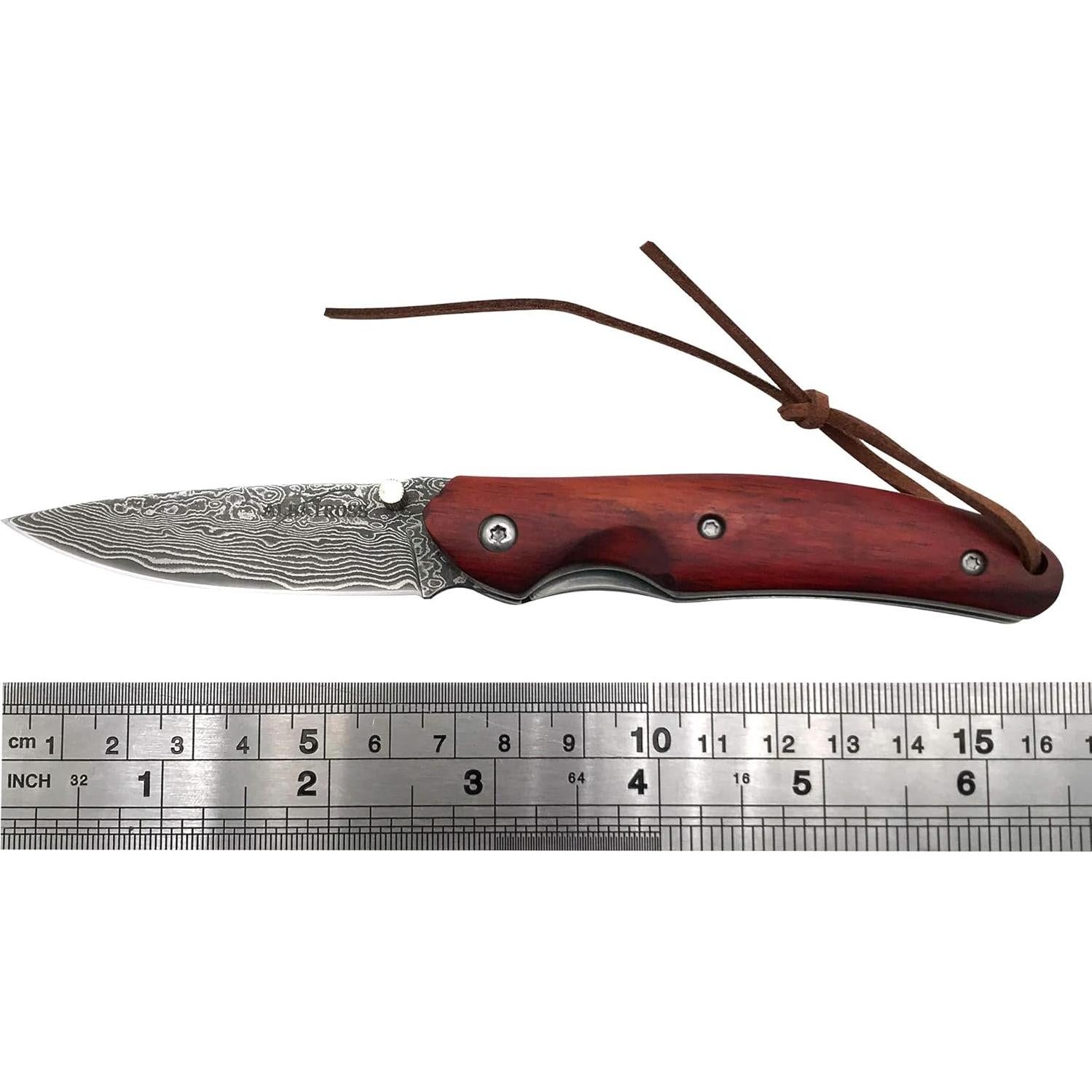 Cuchillo Plegable ALBATROSS HGDK004 Acero Damasco 71 Capas