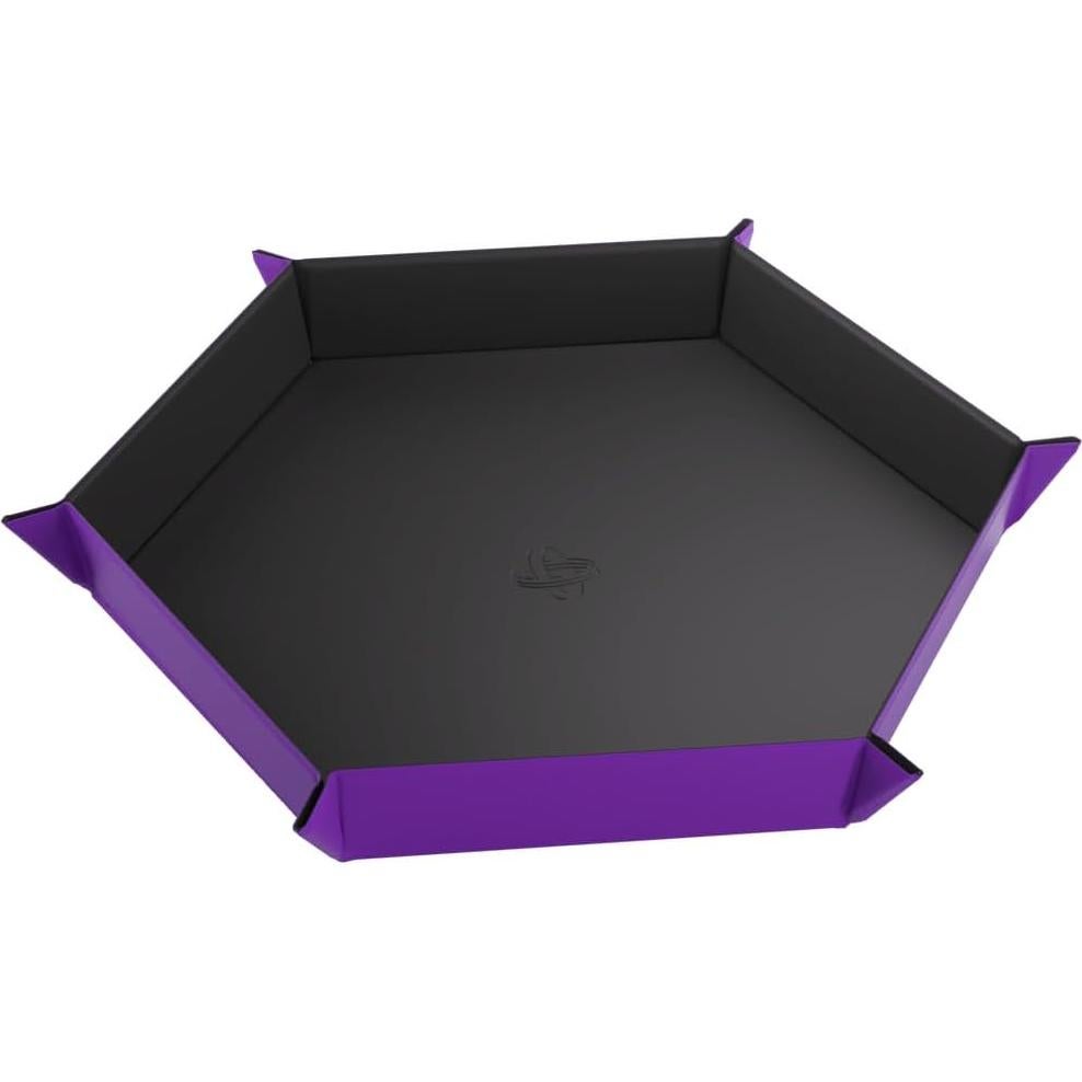 Bandeja de Dados Magnética Gamegenic Hexagonal Negra/Púrpura