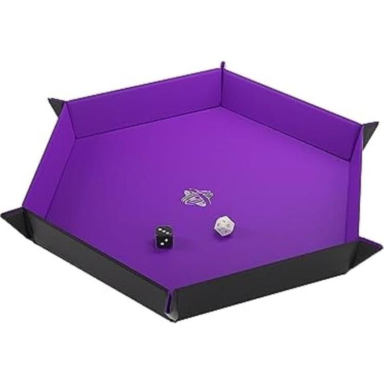 Bandeja de Dados Magnética Gamegenic Hexagonal Negra/Púrpura