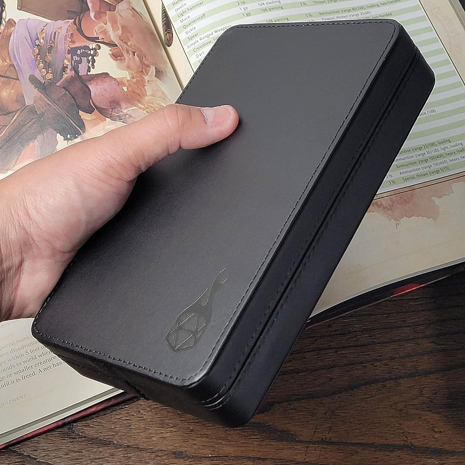 Estuche de Dados Forged Dice Co. Premium Negro 3 Filas Fieltro