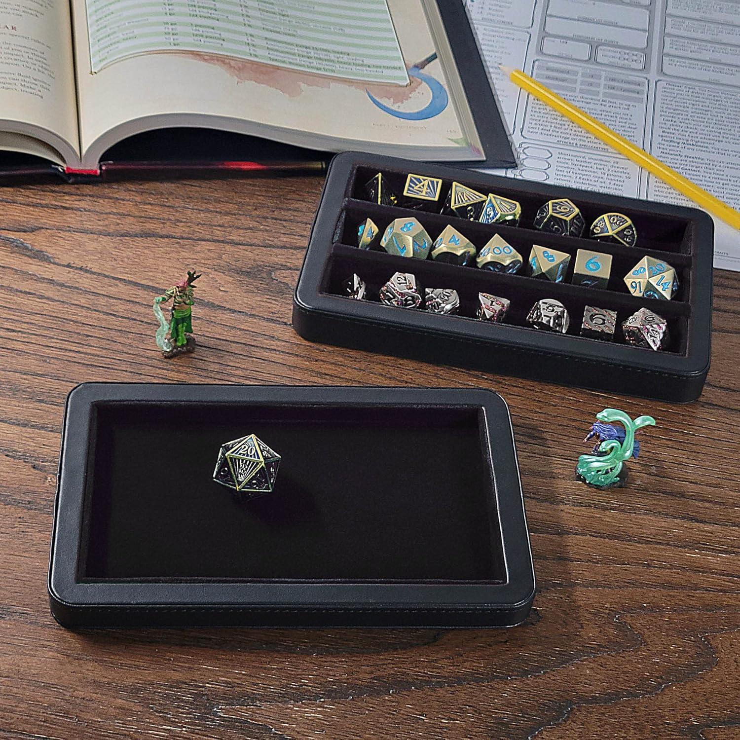 Estuche de Dados Forged Dice Co. Premium Negro 3 Filas Fieltro