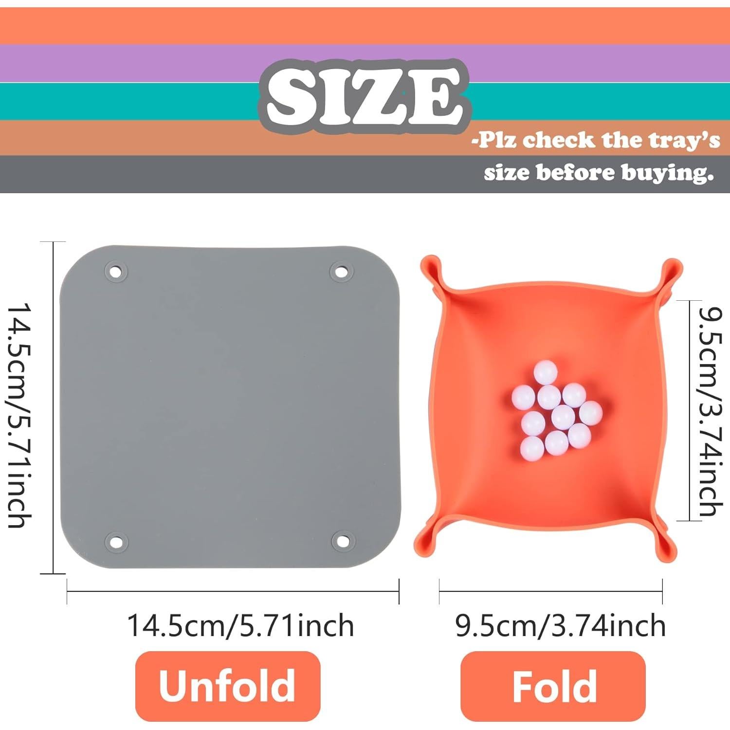 Tazones de Almacenamiento Plegables GAMELAND para Juegos de Mesa - 5 Piezas