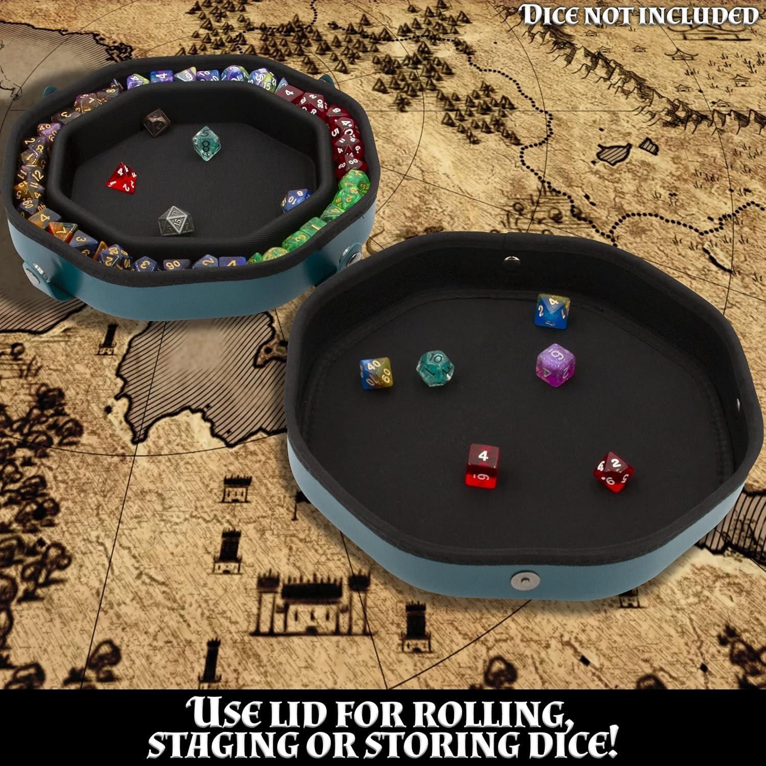 Bandeja de Dados y Estuche CASEMATIX Verde para 115 Dados RPG