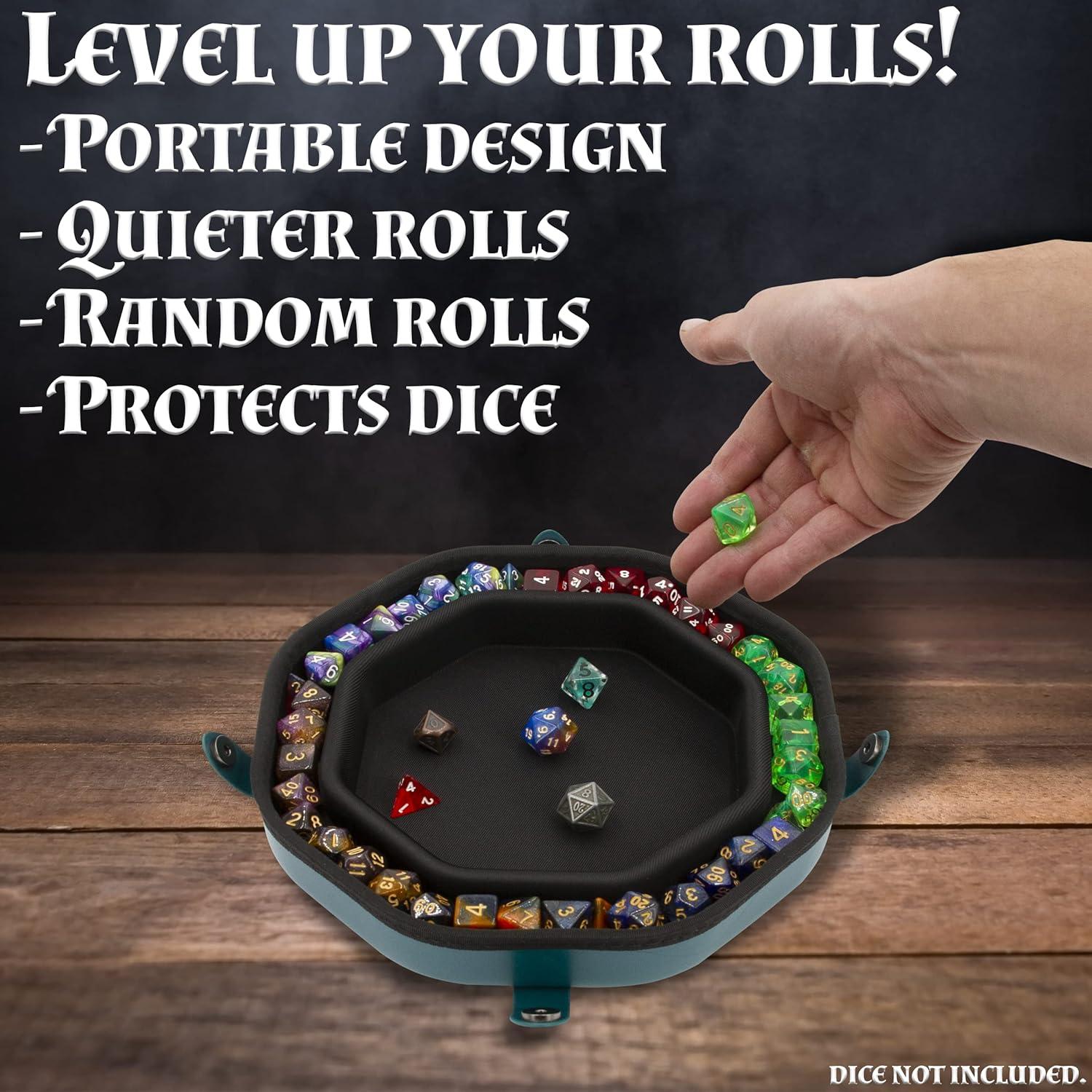 Bandeja de Dados y Estuche CASEMATIX Verde para 115 Dados RPG