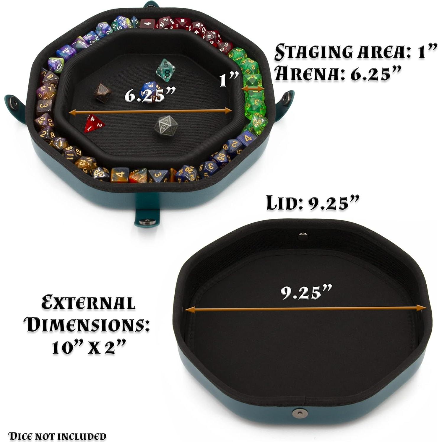 Bandeja de Dados y Estuche CASEMATIX Verde para 115 Dados RPG