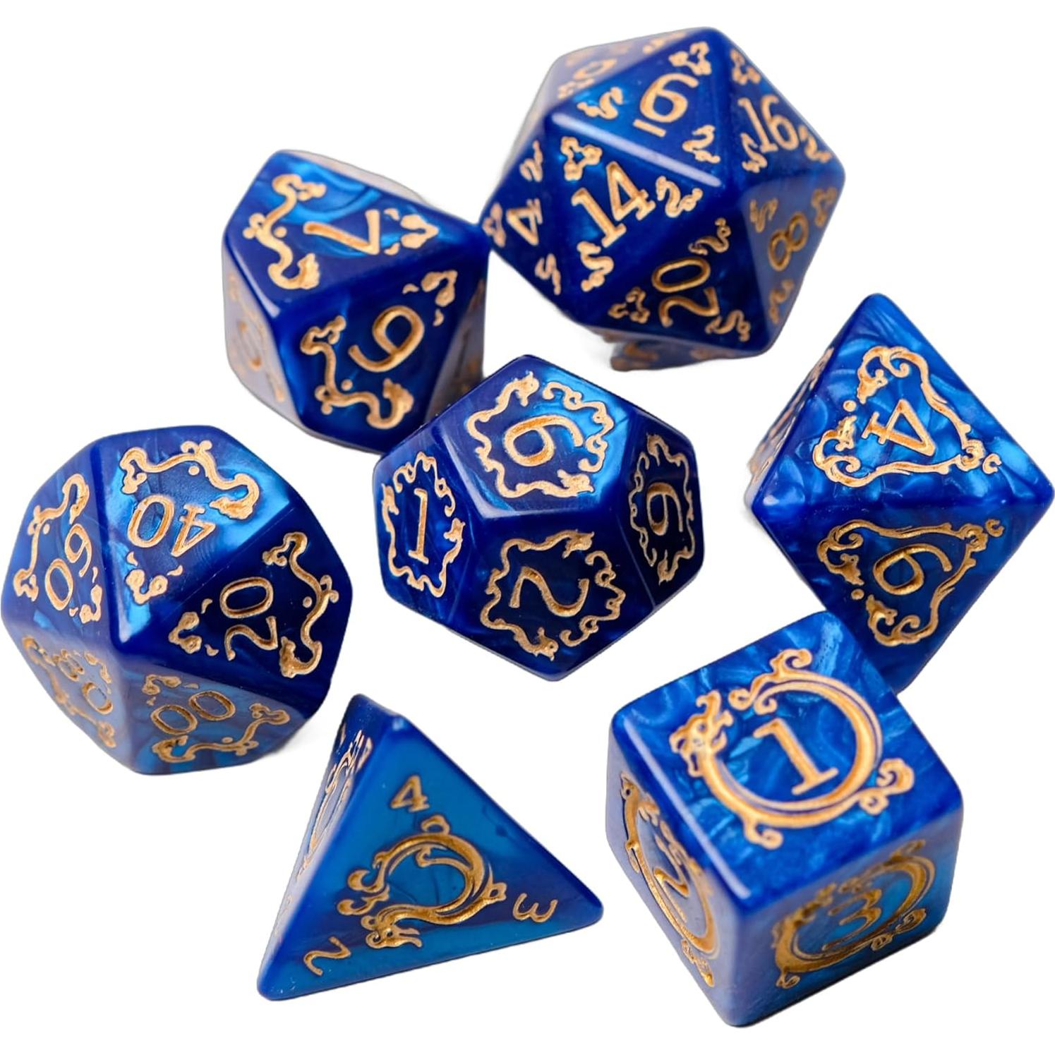 Soporte para Dados 3D BEST-Q Dragón Rojo con 7 Dados D20