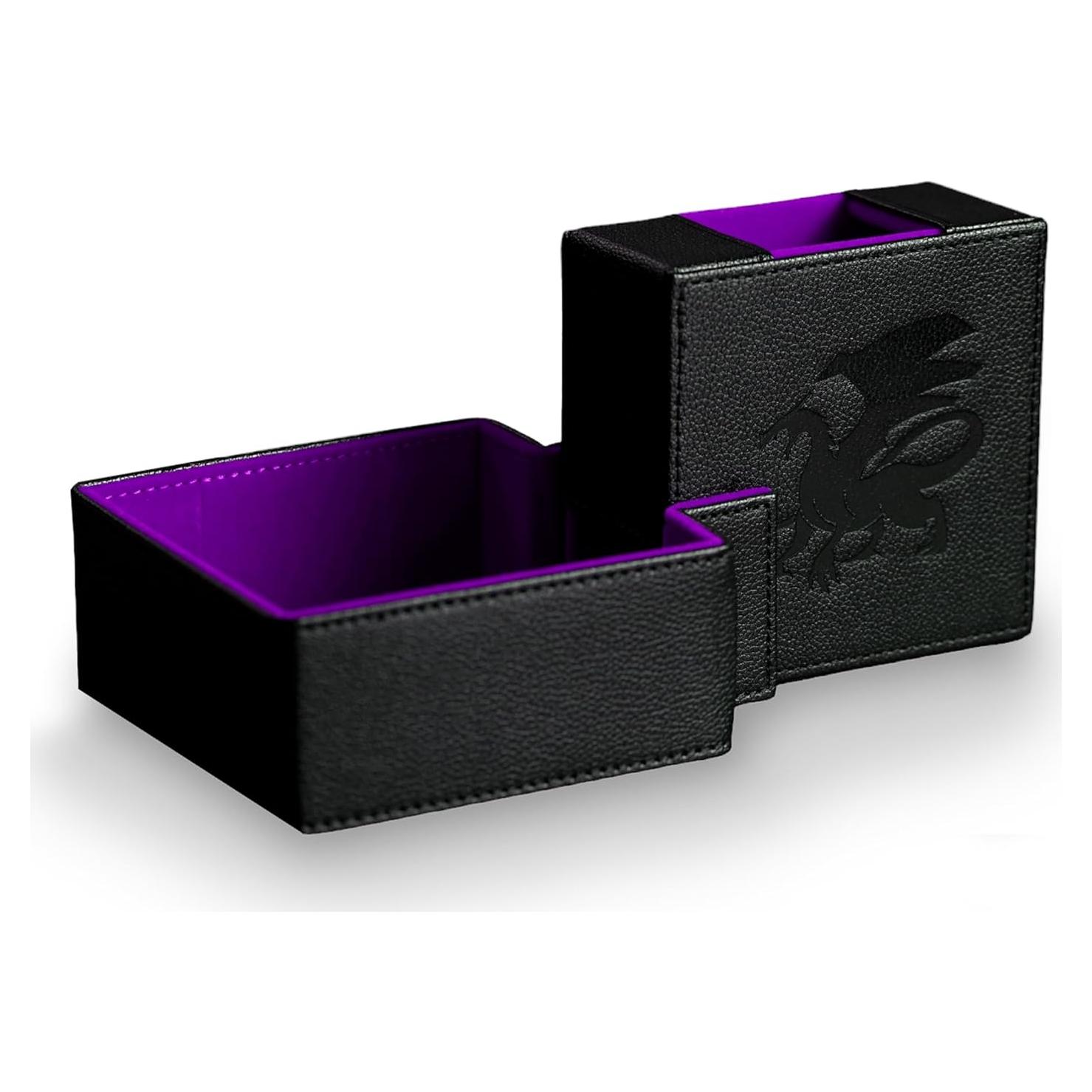 Torre de Dados Plegable AKO - Estuche de Cuero PU Púrpura