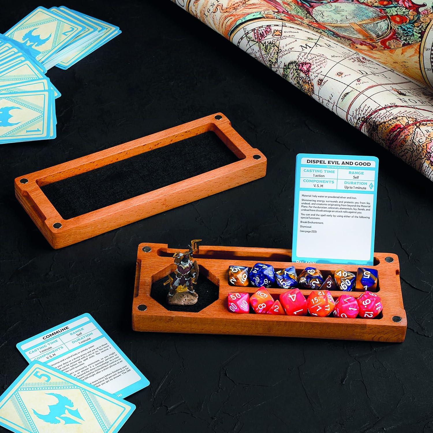 Caja de Dados de Madera WEASELCRAFTCO Pequeña Antracita