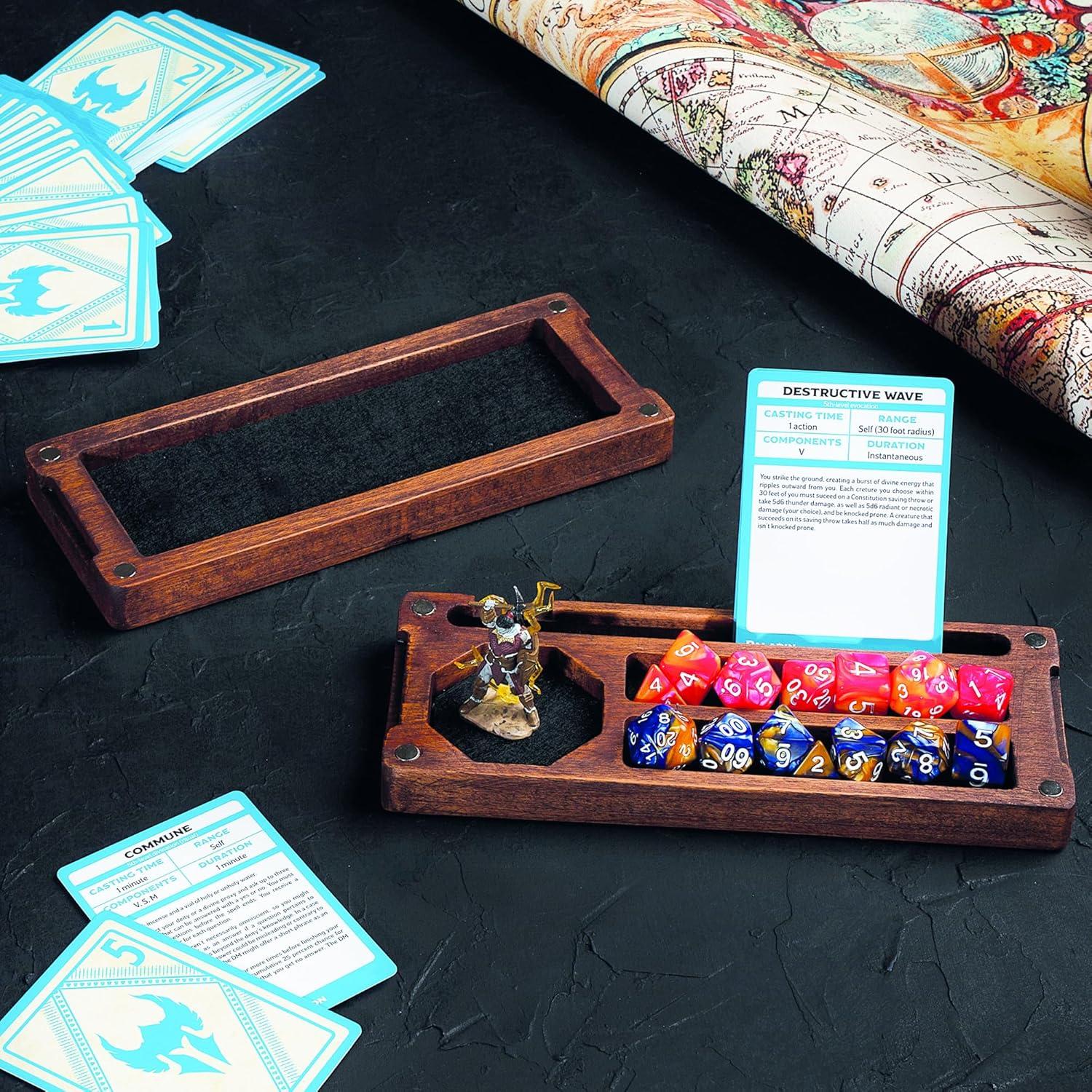 Caja de Dados de Madera WEASELCRAFTCO Pequeña Antracita