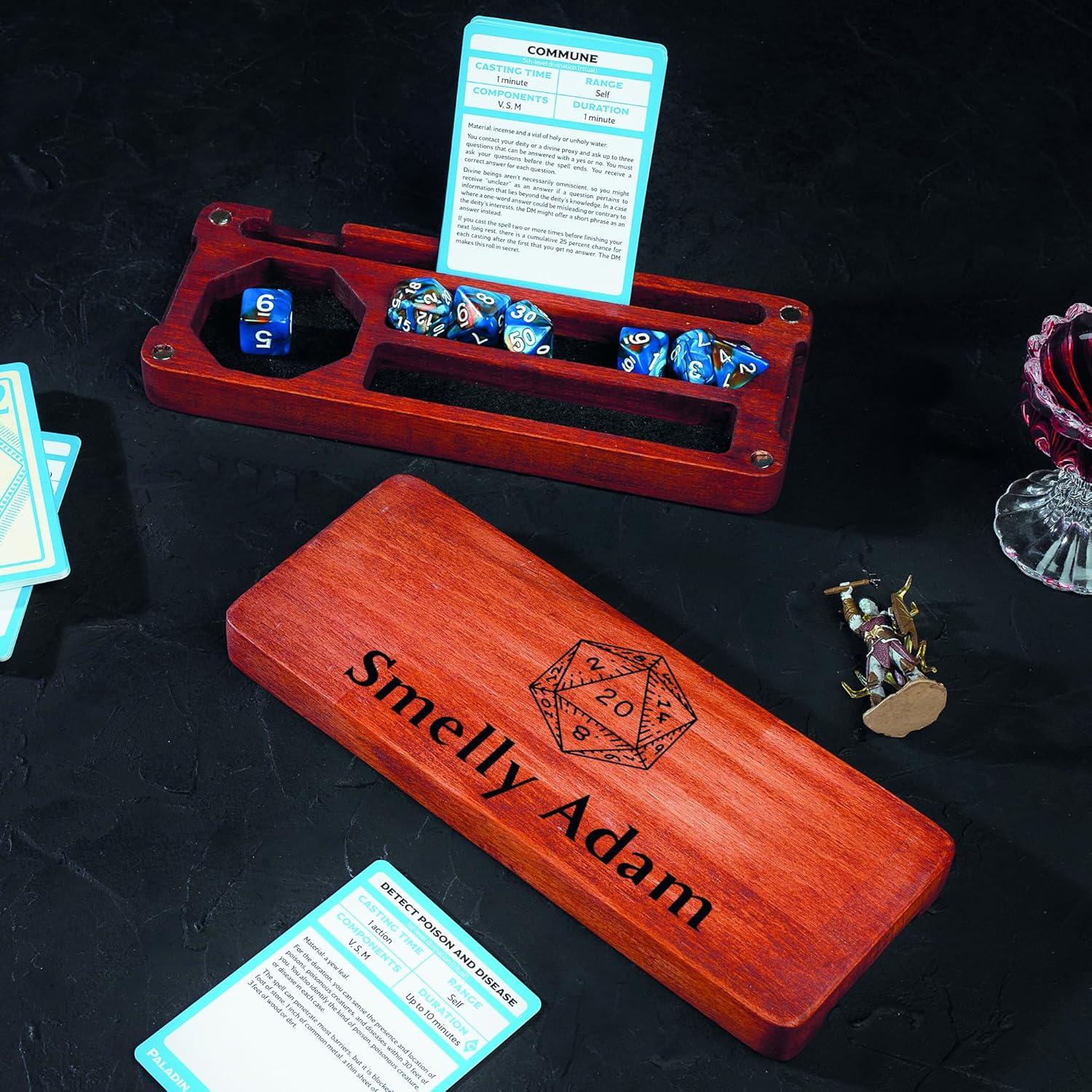 Caja de Dados de Madera WEASELCRAFTCO Pequeña Antracita