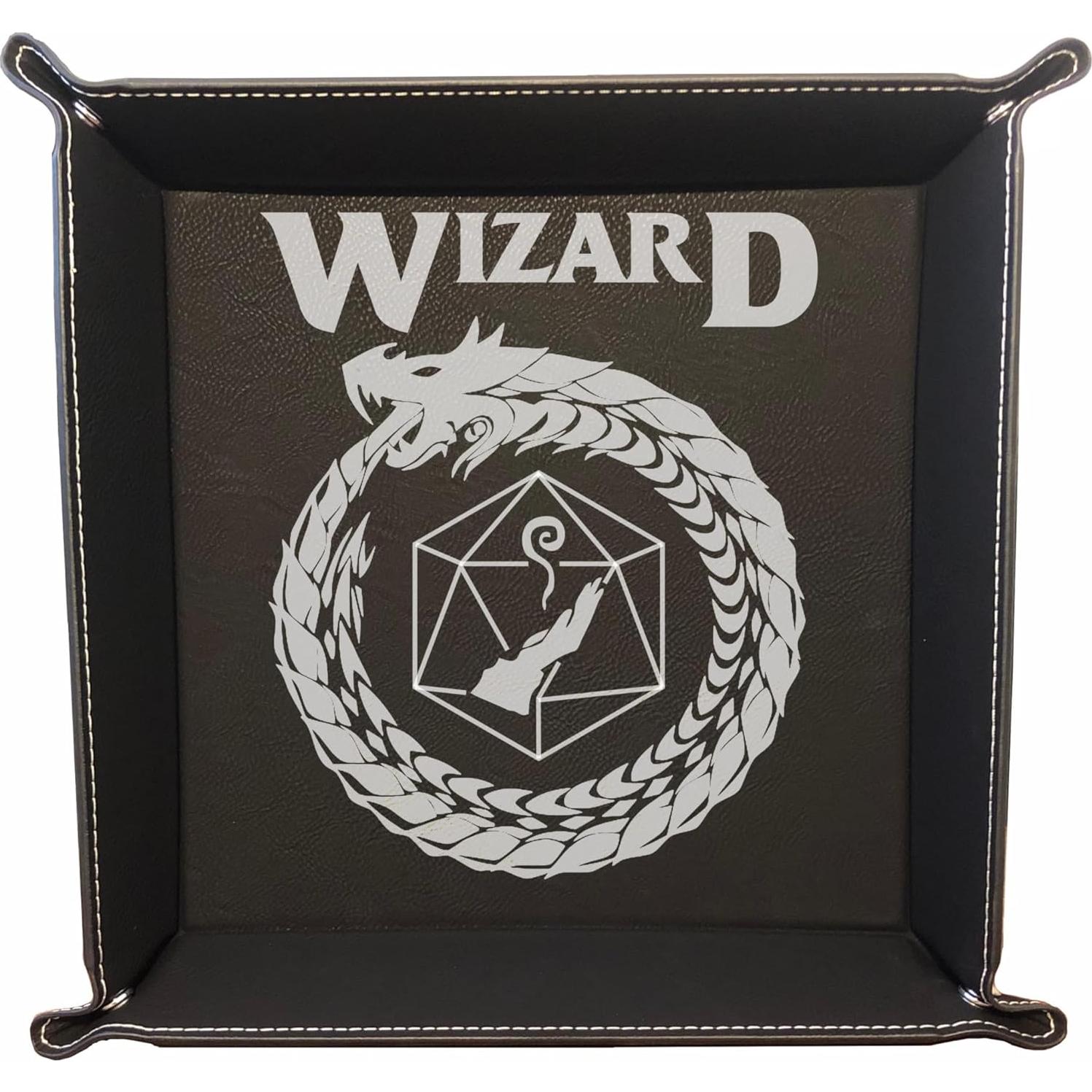 Bandeja de Dados Plegable PrecisionNC Engraving - Cuero Sintético Negro