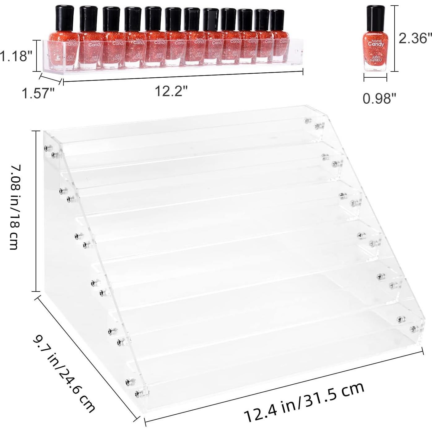 Organizador Acrílico de Esmalte de Uñas BTremary 6 Niveles