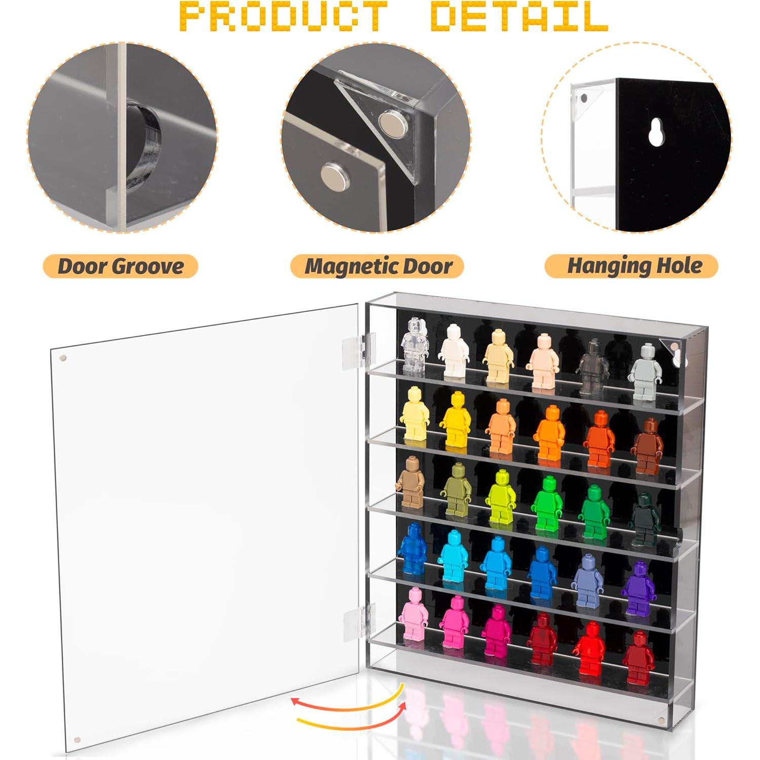 Estuche de exhibición JOYMOMO para 30 minifiguras 30.5x26x4.6 cm
