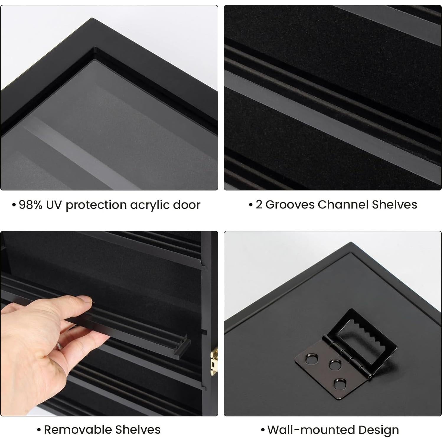 Estuche de Exhibición de Minifiguras TJ.MOREE 27.9x34 cm Negro